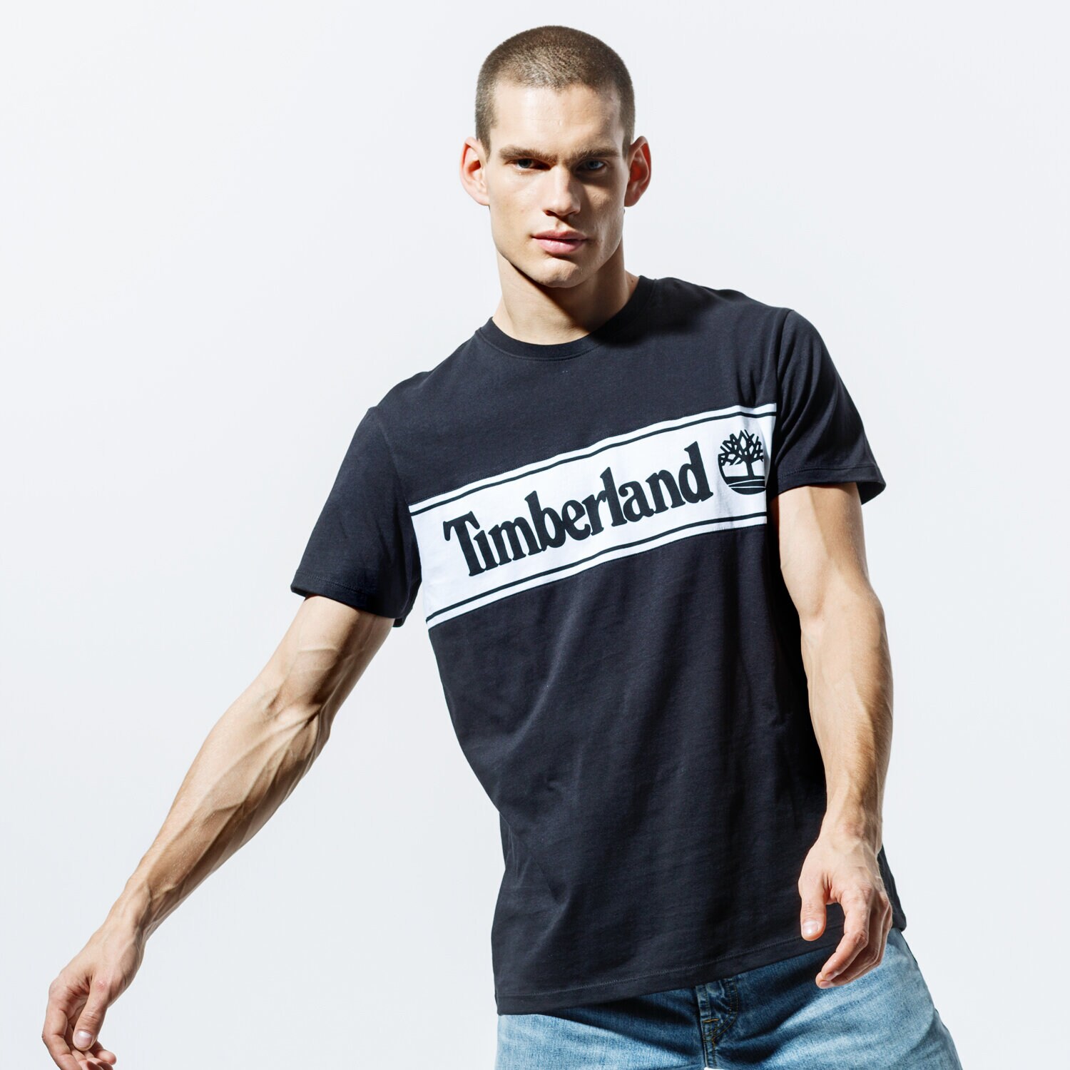 pánské tričko TIMBERLAND TRIČKO SS SS CUT & SEW LINEAR LOGO TEE TB0A1OA4I201 VÍCEBAREVNÁ