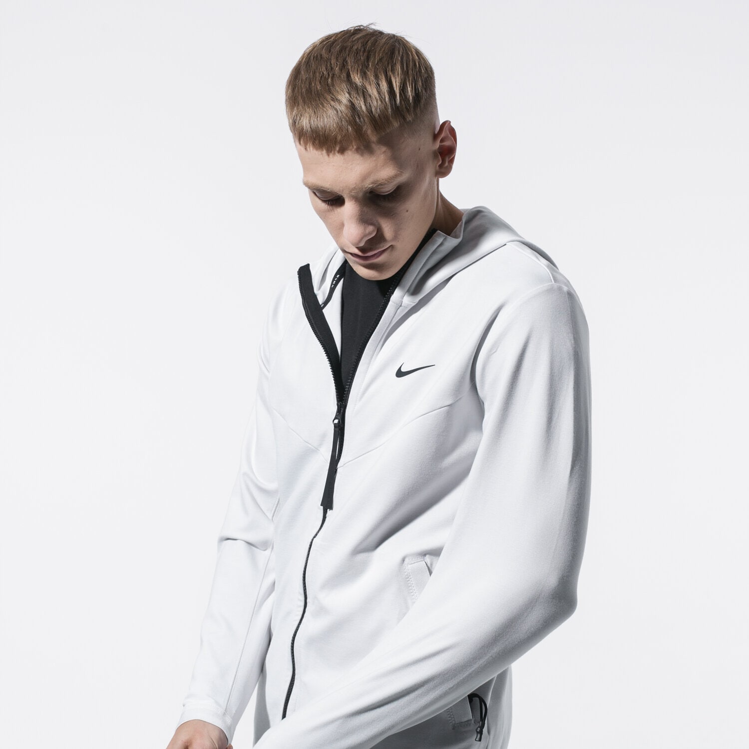 pánská mikina NIKE MIKINA M NSW TCH PCK JKT HD FZ KNIT BV4489-094 BÉŽOVÁ