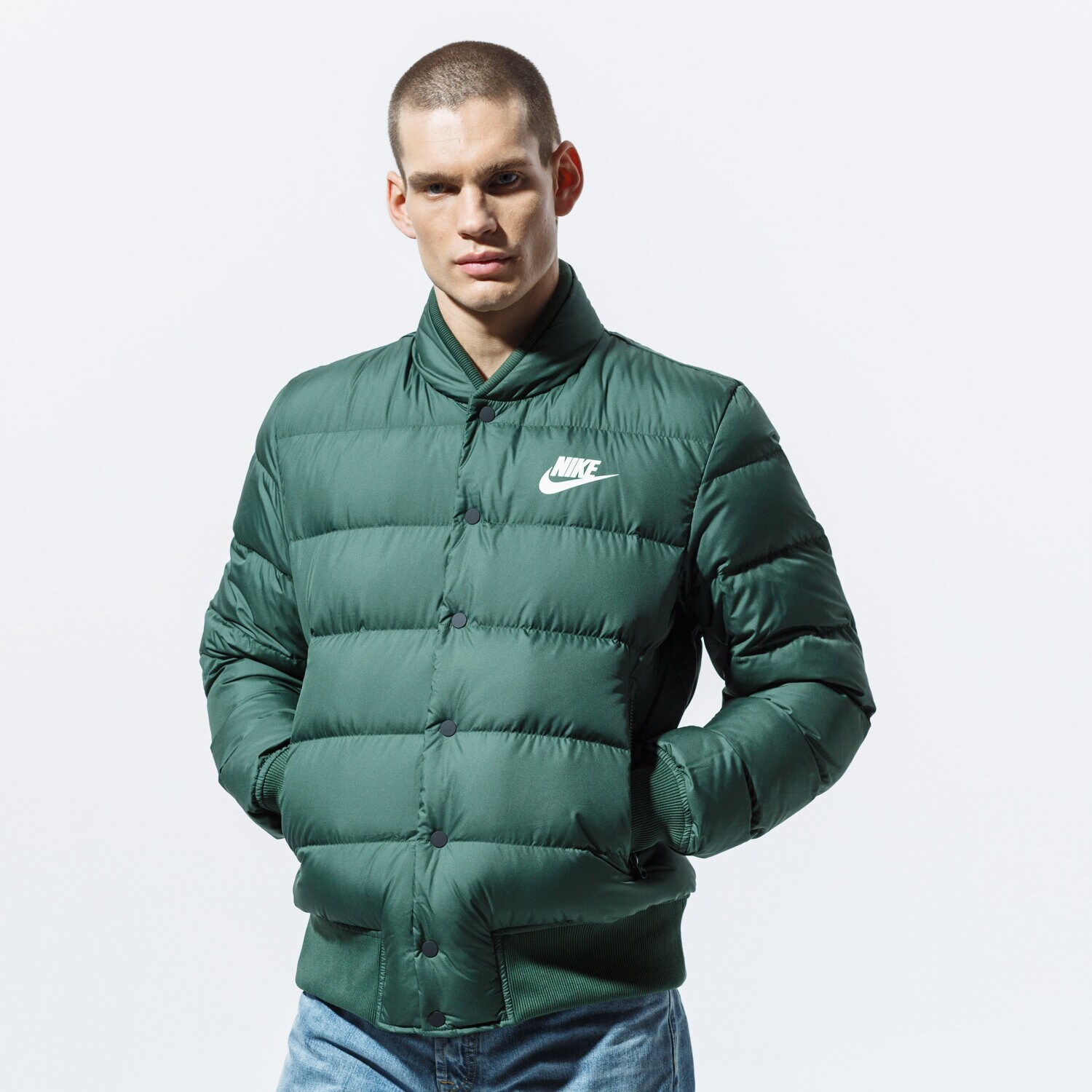 pánská zimní bunda NIKE BUNDA M NSW DWN FILL BOMBR 928819-370 ZELENÁ