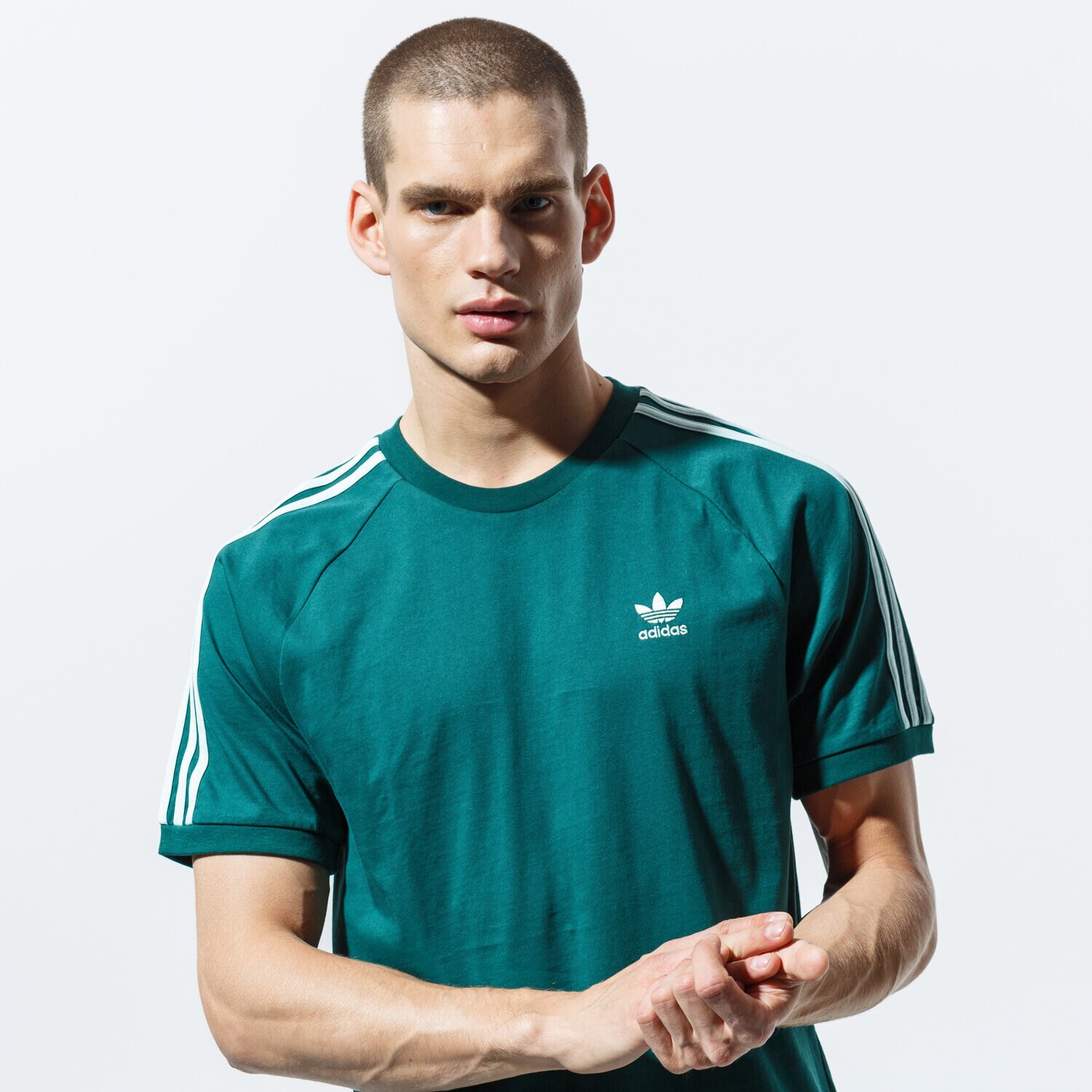 pánské tričko ADIDAS TRIČKO SS BLC 3-S TEE ED5956 ZELENÁ