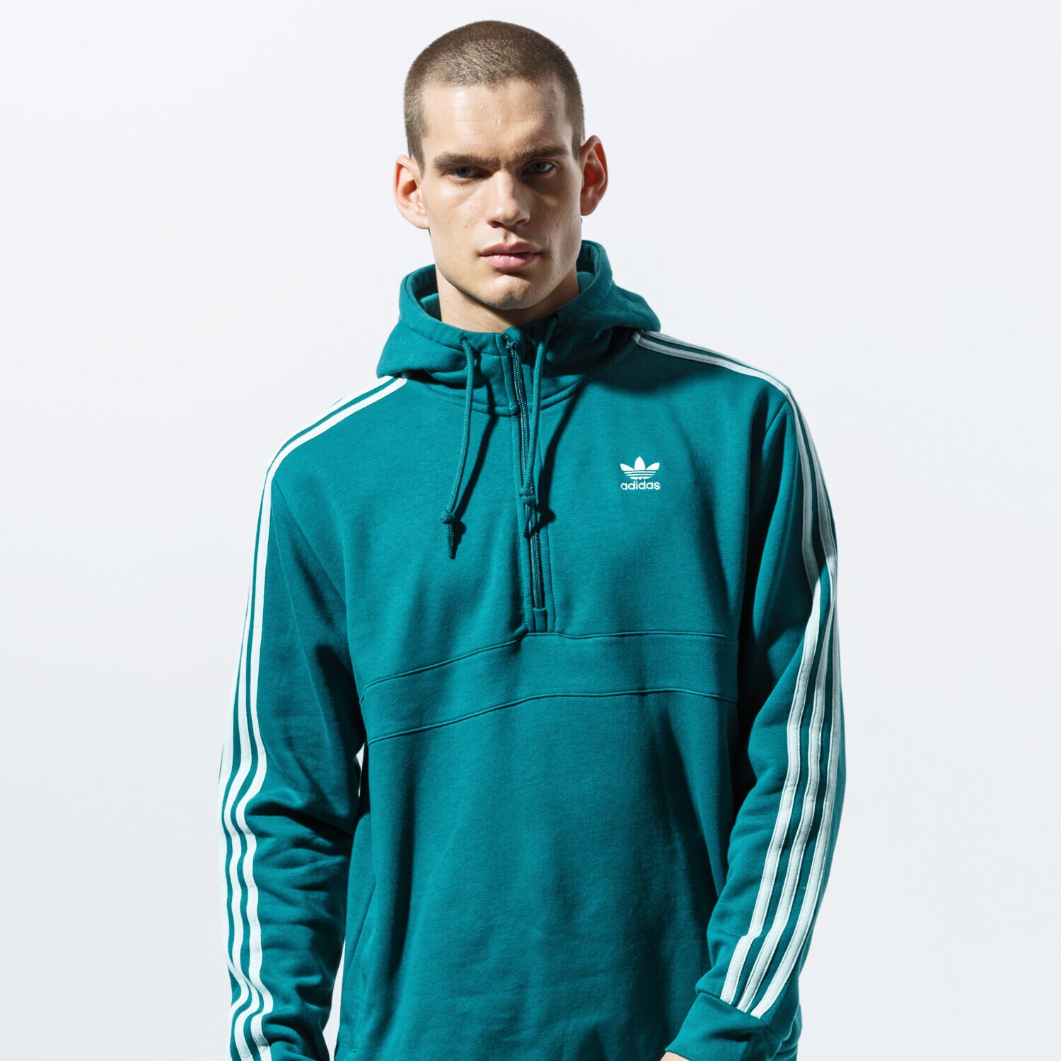 pánská mikina ADIDAS MIKINA 3-STRIPES HZ EK0254 ZELENÁ