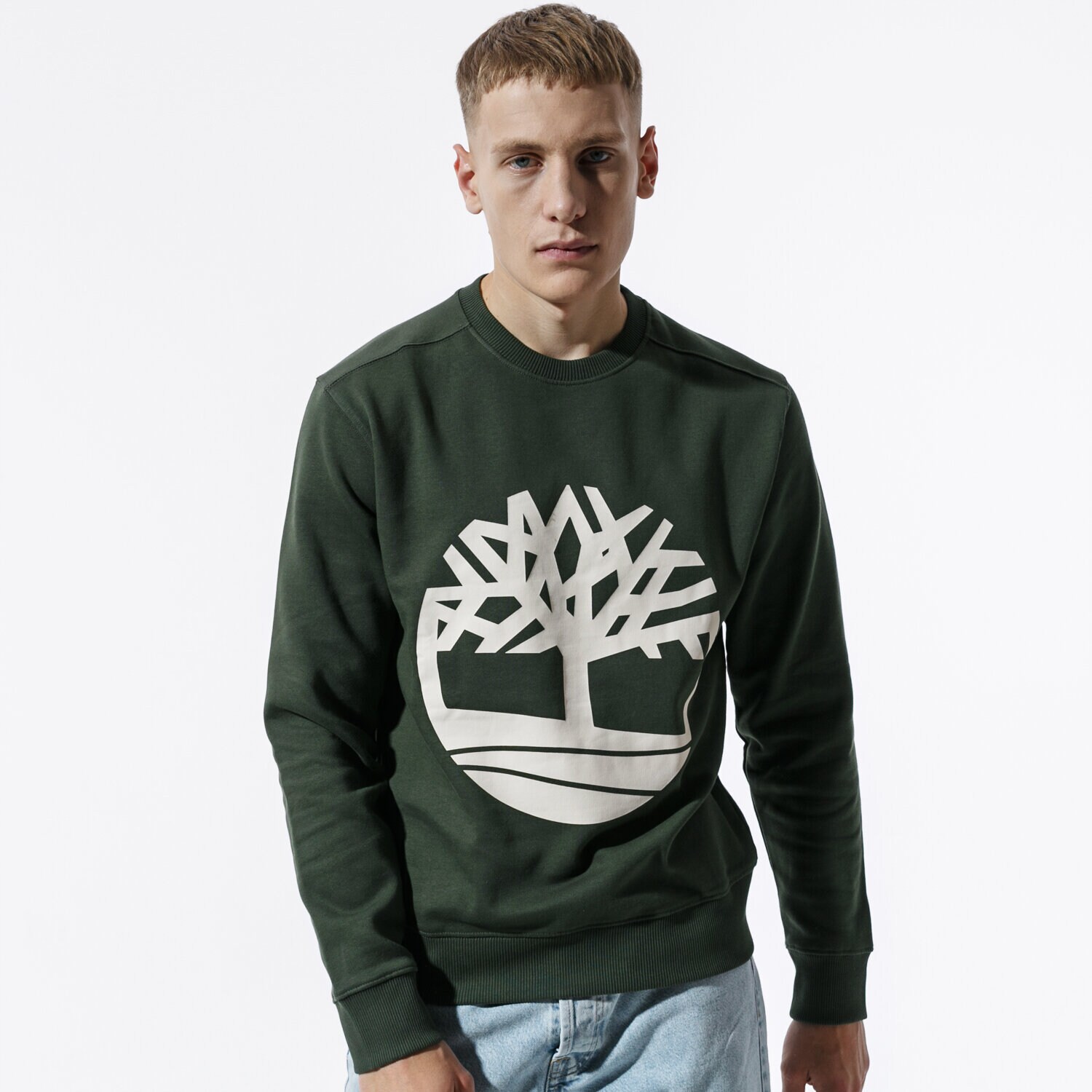 pánská mikina TIMBERLAND MIKINA CORE TREE LOGO CREW SWEAT TB0A1ZKCU311 ČERNÁ