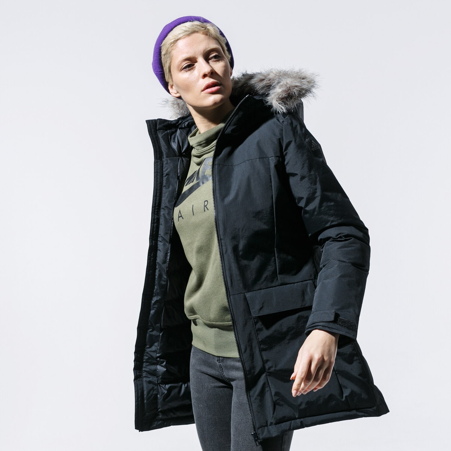 dámská zimní bunda ADIDAS BUNDA W XPLORIC PARKA BQ6803 ČERNÁ
