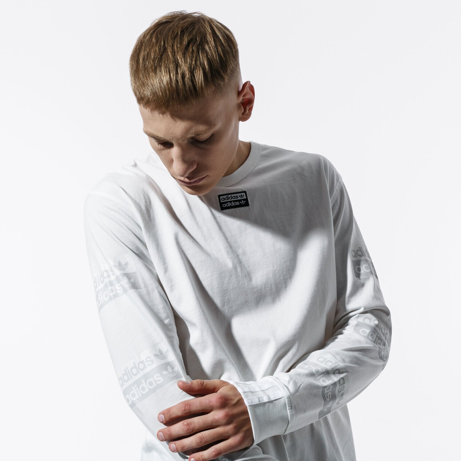 pánská mikina ADIDAS MIKINA VOCAL D LS ED7200 BÍLÁ