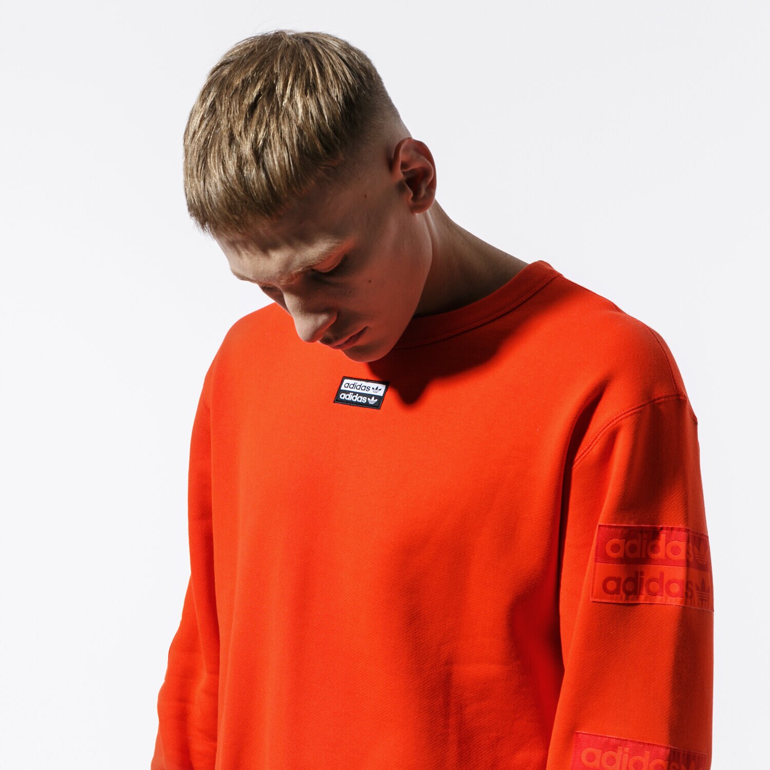 pánská mikina ADIDAS MIKINA VOCAL D CREW ED7204 ORANŽOVÁ