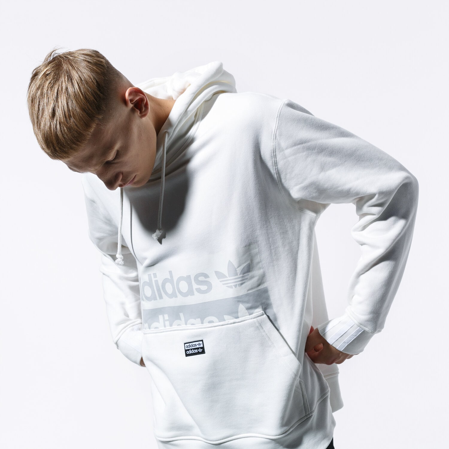 pánská mikina ADIDAS MIKINA VOCAL D HOODY ED7207 BÍLÁ