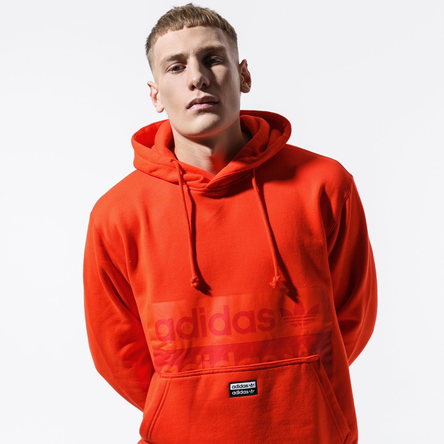 pánská mikina ADIDAS MIKINA VOCAL D HOODY ED7208 ORANŽOVÁ