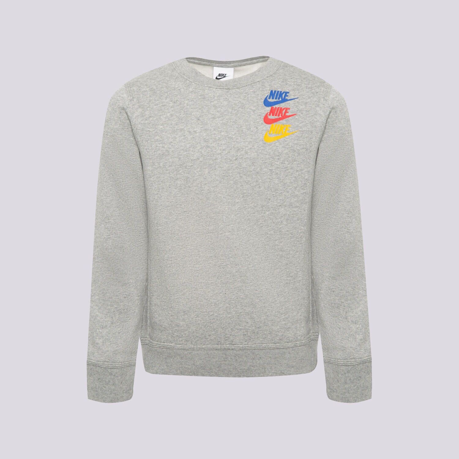 dětská mikina NIKE MIKINA B NSW SI FLC CREW BB FD1199-063 ŠEDÁ