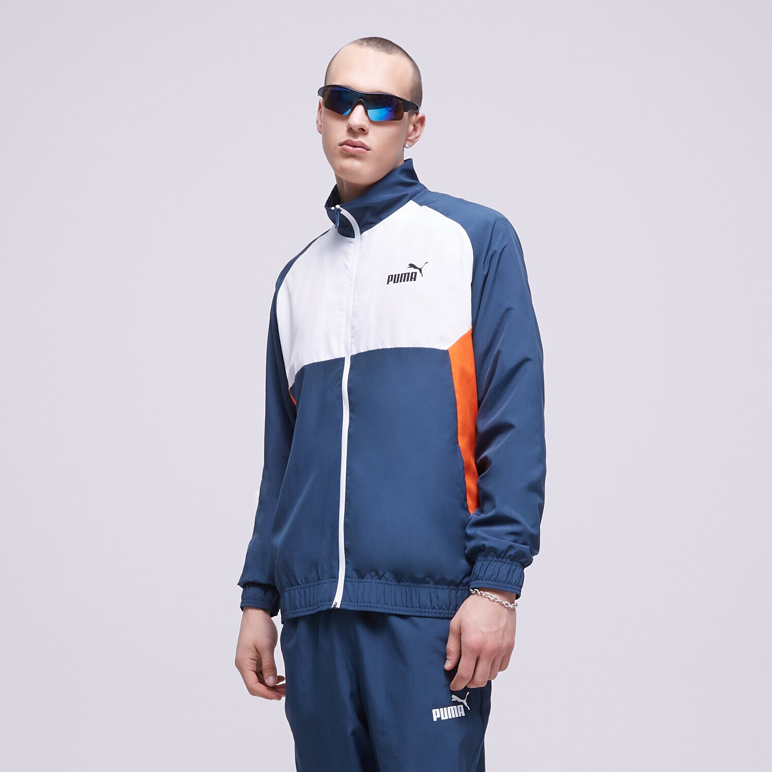 PUMA SOUPRAVA WOVEN TRACKSUIT CL 67398016 TMAVOMODRÁ