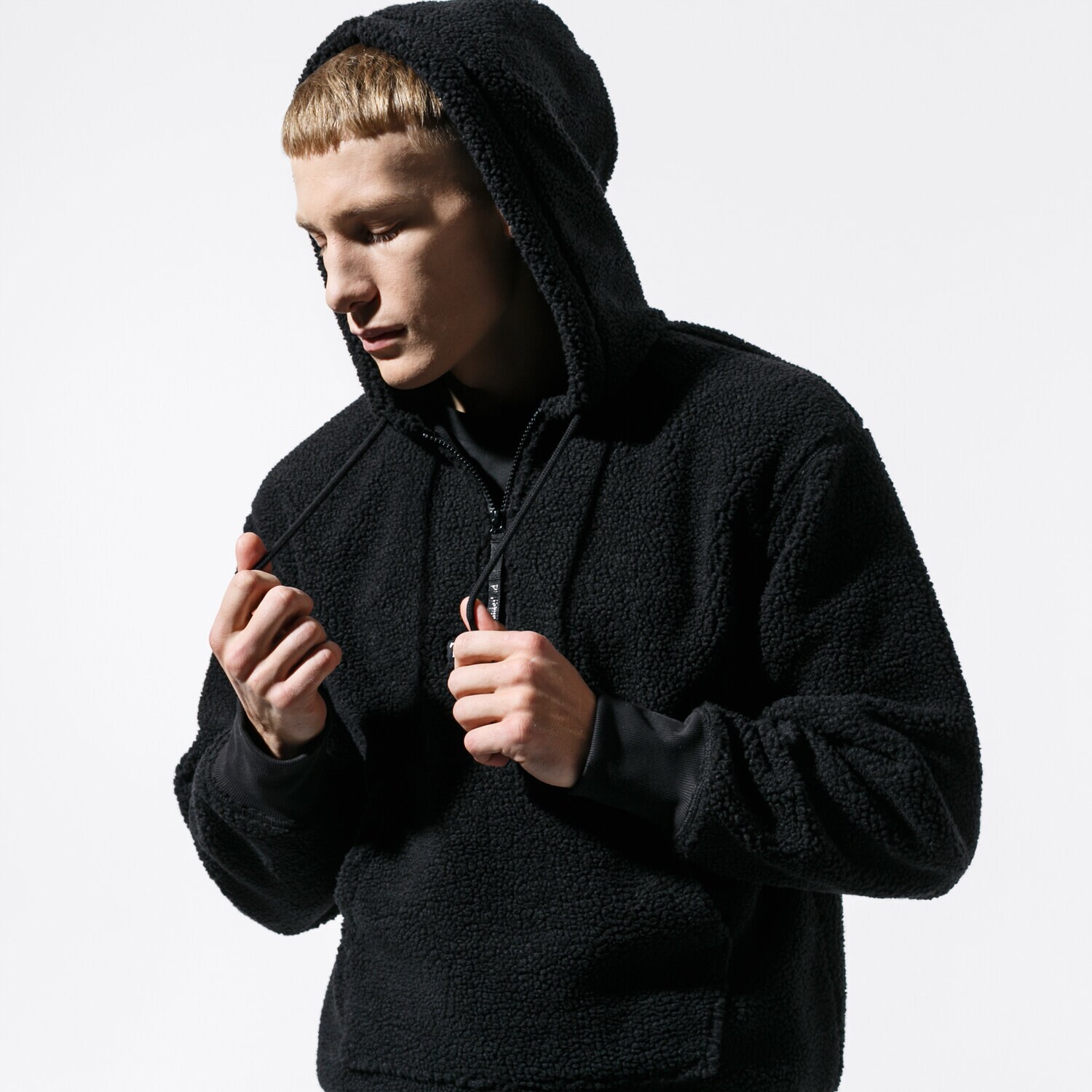 pánská mikina TIMBERLAND MIKINA SHERPA FLEECE HOODY TB0A1YN40011 ČERNÁ