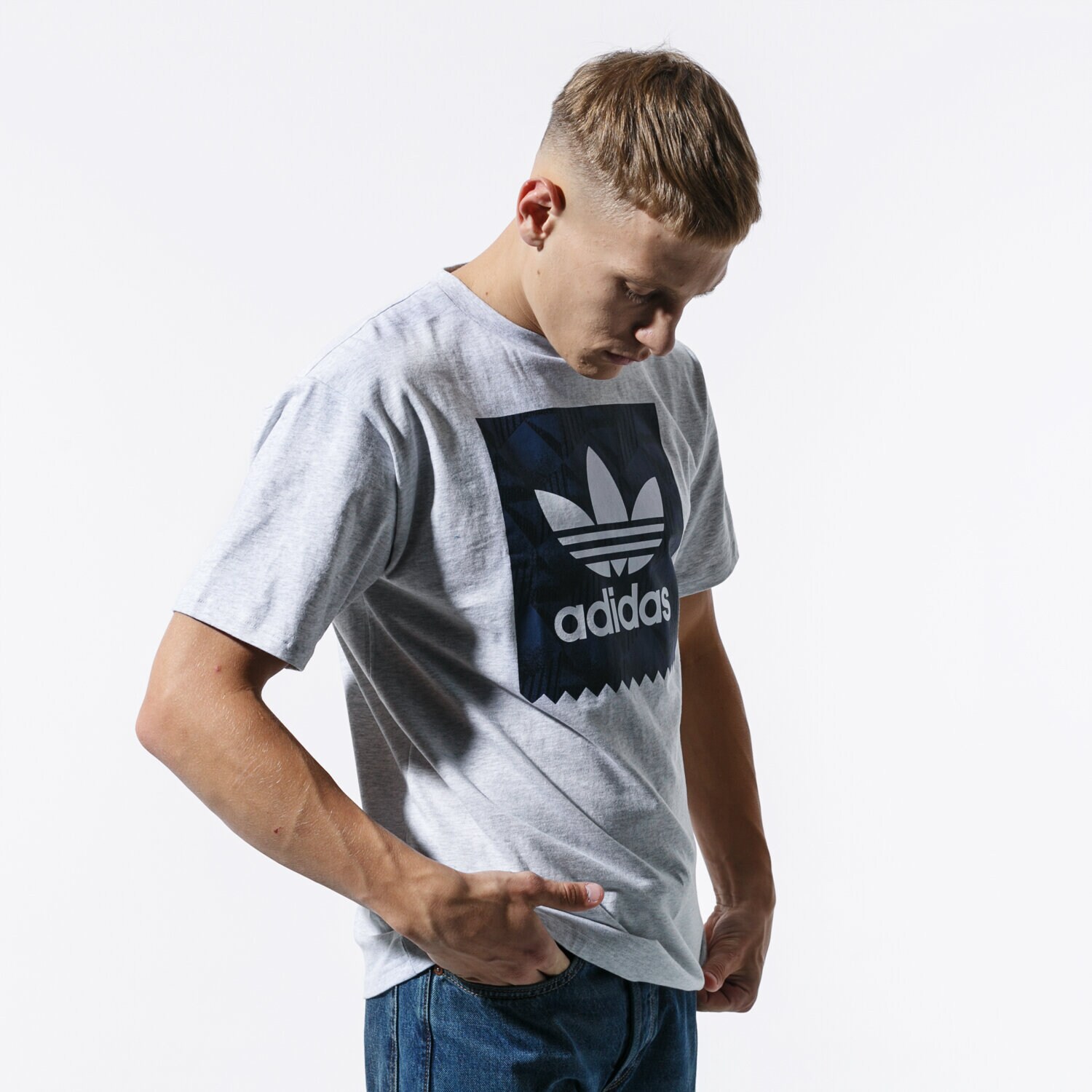 pánské tričko ADIDAS TRIČKO SS BB PRINT TEE 1 EC7362 ŠEDÁ