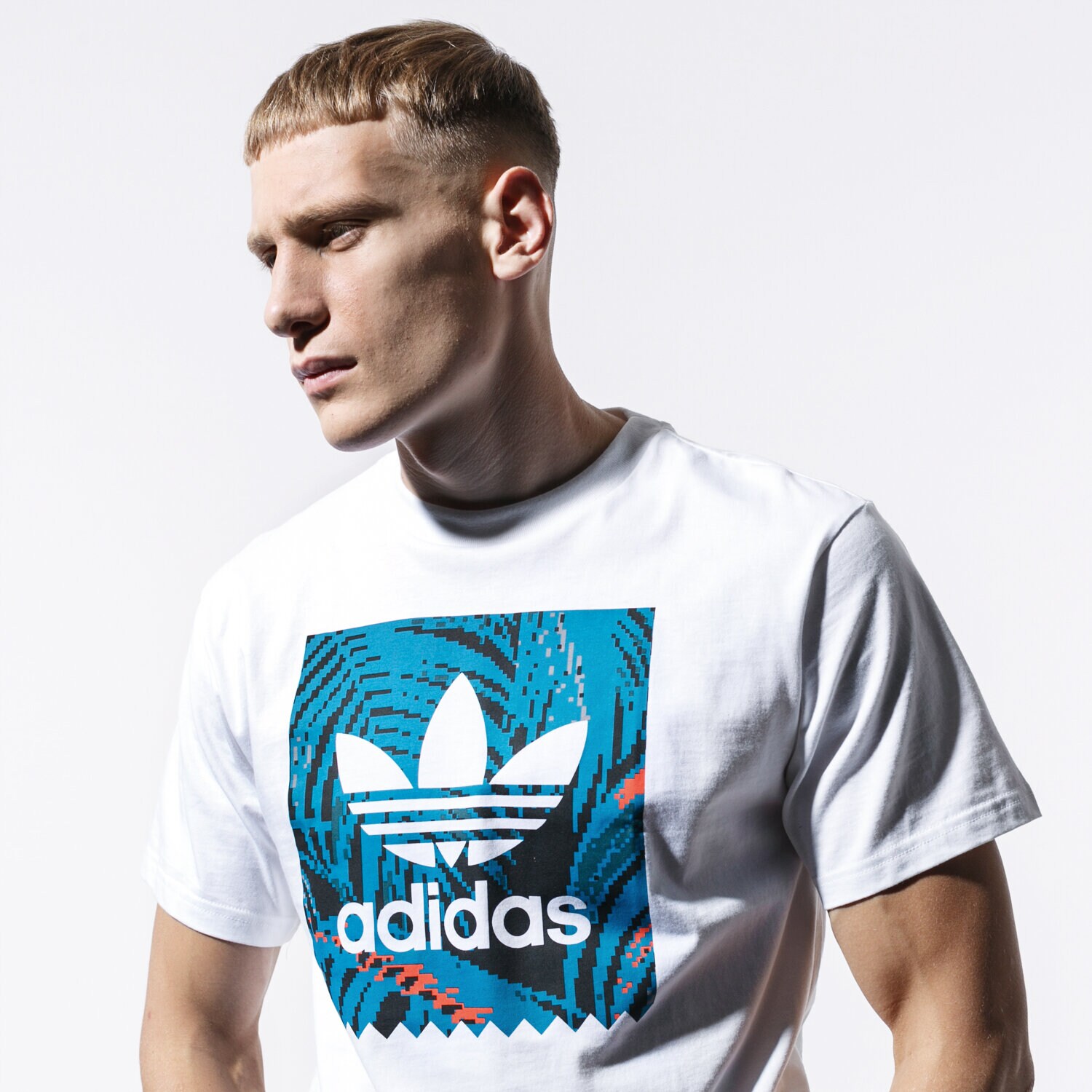 pánské tričko ADIDAS TRIČKO SS BB PRINT TEE 2 EC7361 BÍLÁ