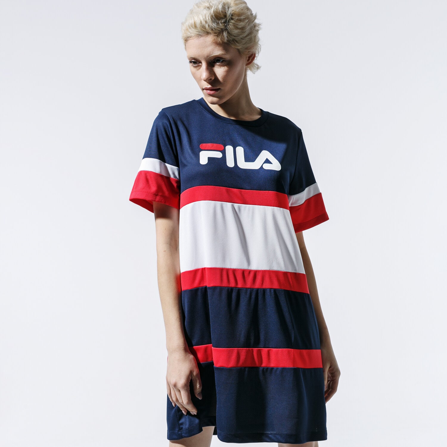 dámské šaty FILA ŠATY TERHIKKA TEE DRESS  687211K14 TMAVOMODRÁ