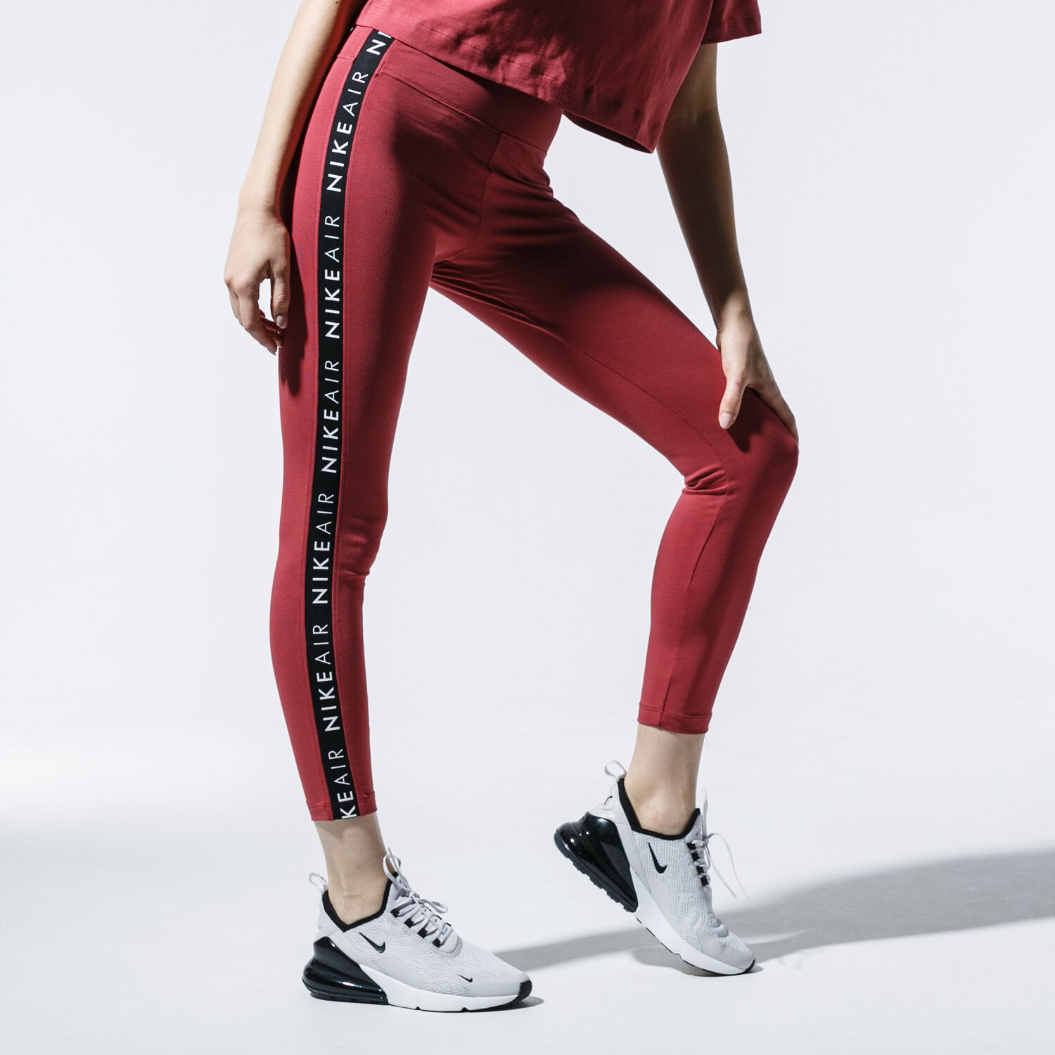 dámské kalhoty NIKE LEGGINS W NSW AIR LGGNG BV4773-661 BORDOVÁ