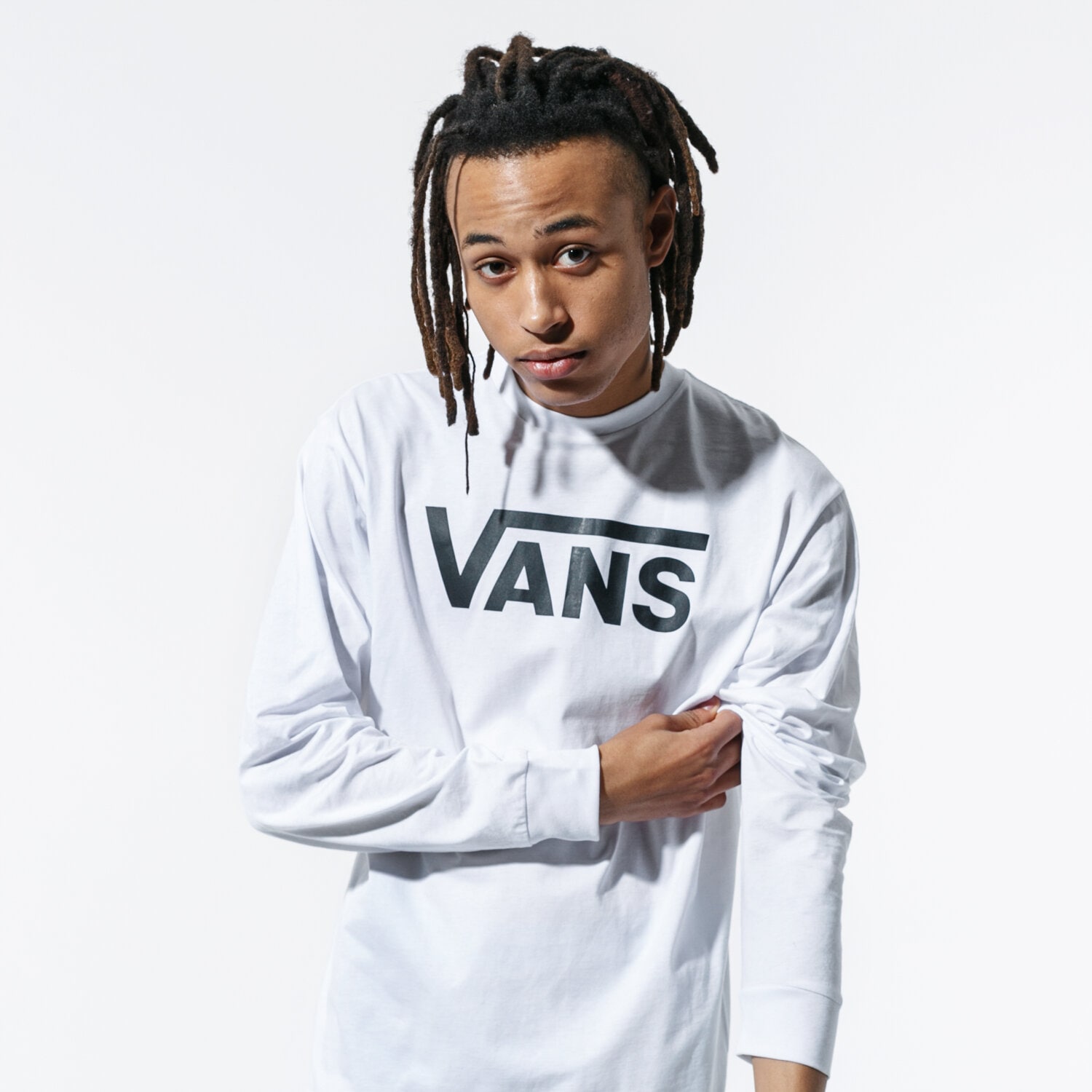 pánské tričko VANS TRIČKO VANS CLASSIC LS VN000K6HYB21 BÍLÁ