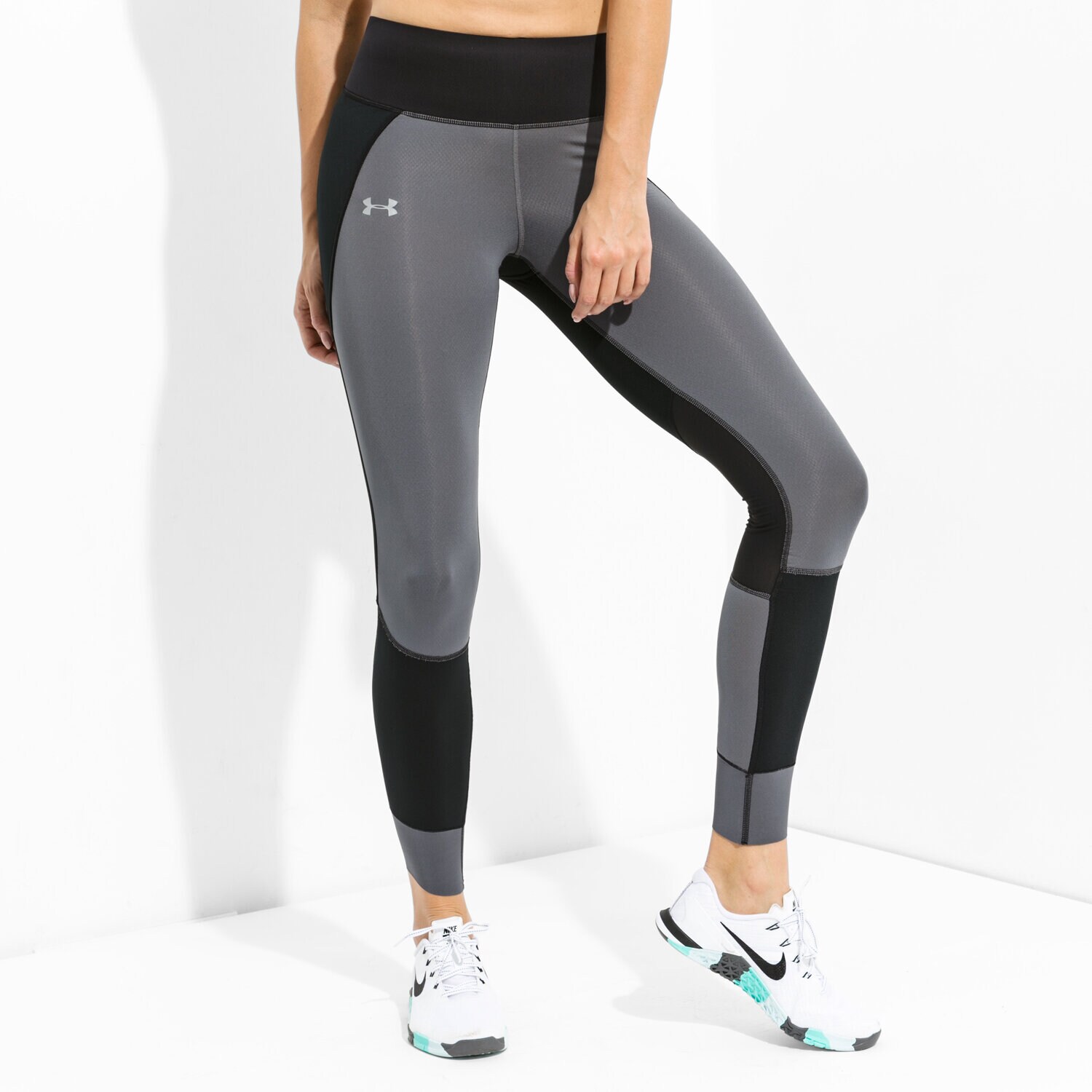 dámské kalhoty UNDER ARMOUR LEGGINGS CG REACTOR RUN LEGGING 1298166002 ŠEDÁ