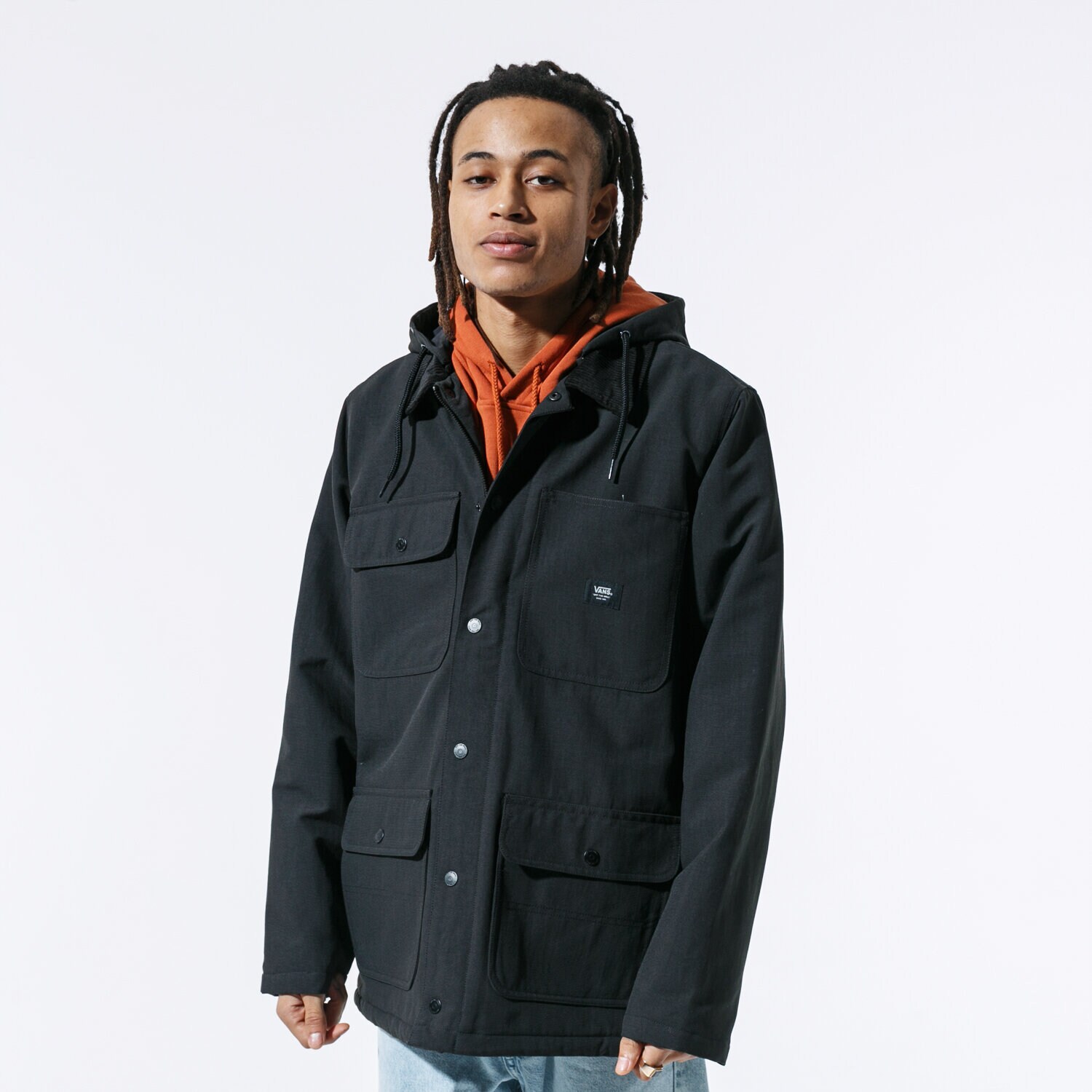 pánská zimní bunda VANS BUNDA DRILL CHORE COAT MTE VN0A45APBLK1 ČERNÁ
