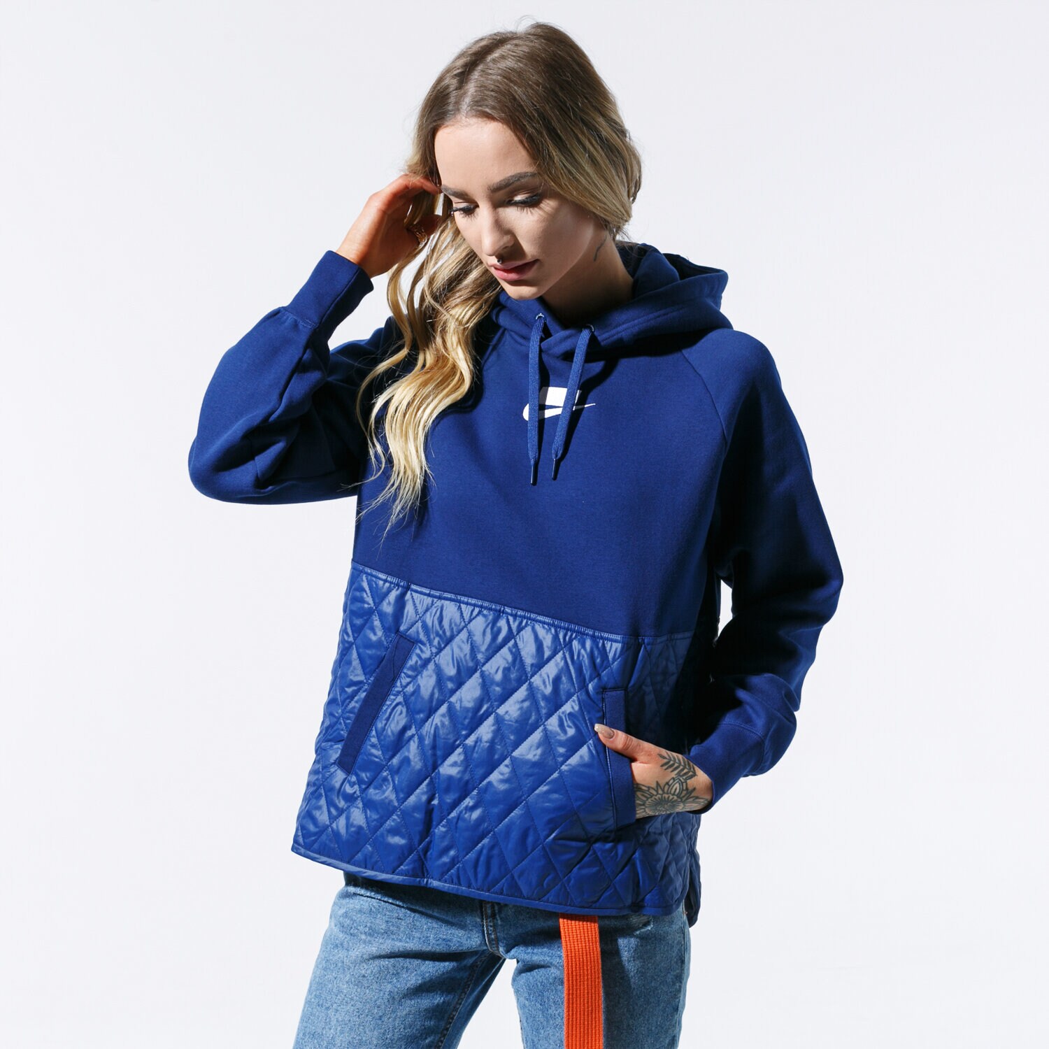 dámská mikina NIKE MIKINA S KAPUCÍ W NSW NSP FLC HOODIE PO QLTD CJ6253-492 FIALOVÁ