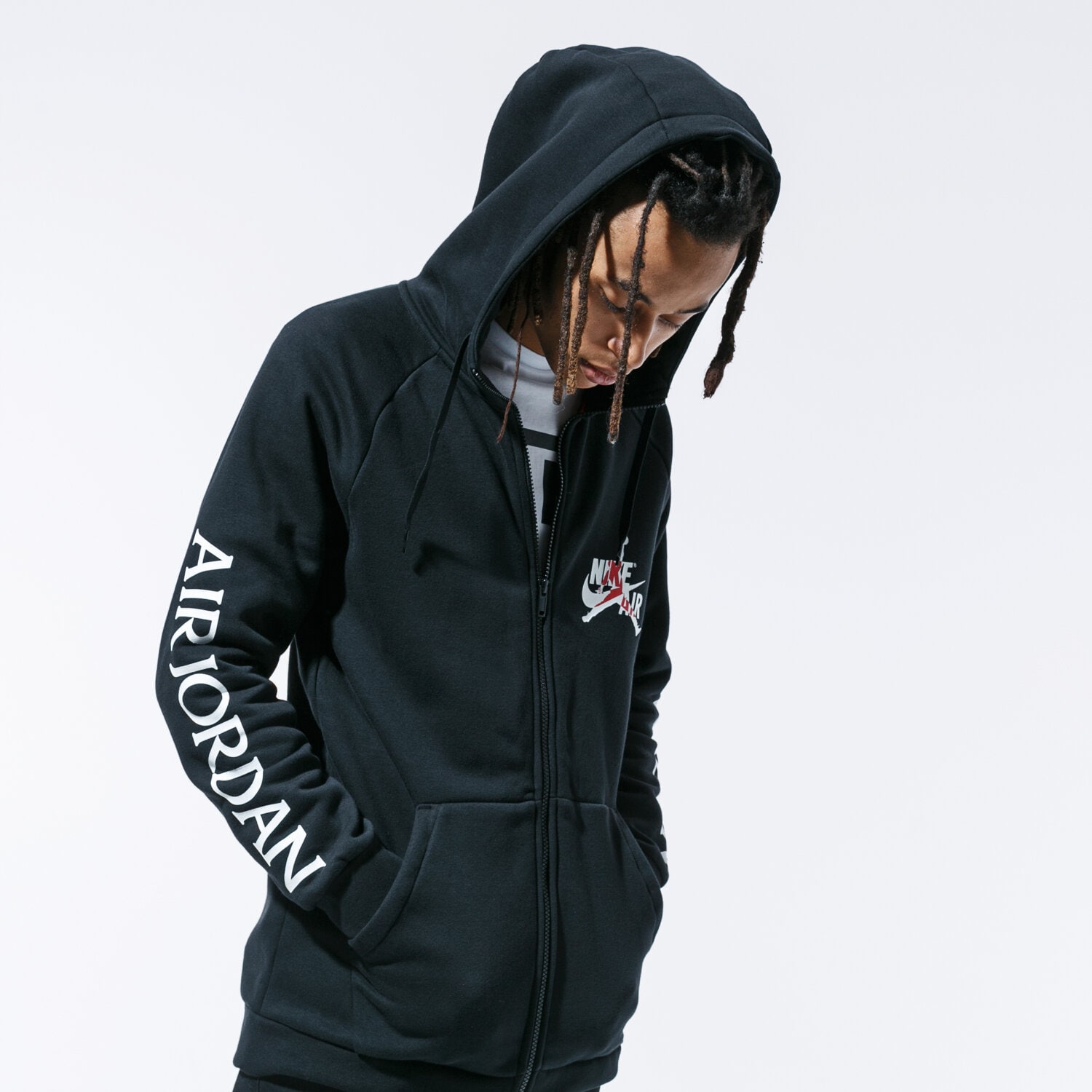 pánská mikina JORDAN MIKINA M J JUMPMAN CLASSIC FZ CK2223-010 ČERNÁ