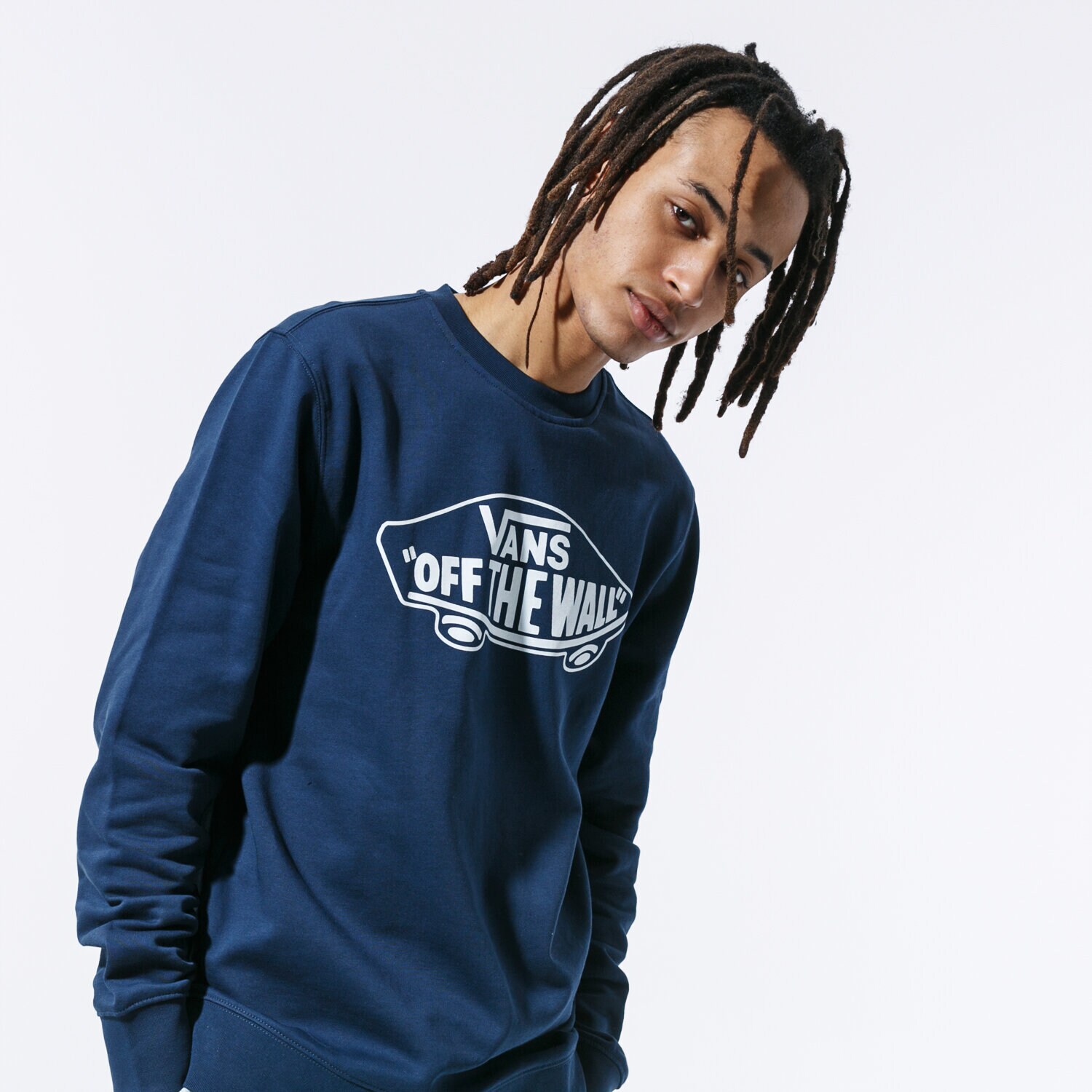pánská mikina VANS MIKINA OTW CREW II VN0A45CMLKZ1 TMAVOMODRÁ