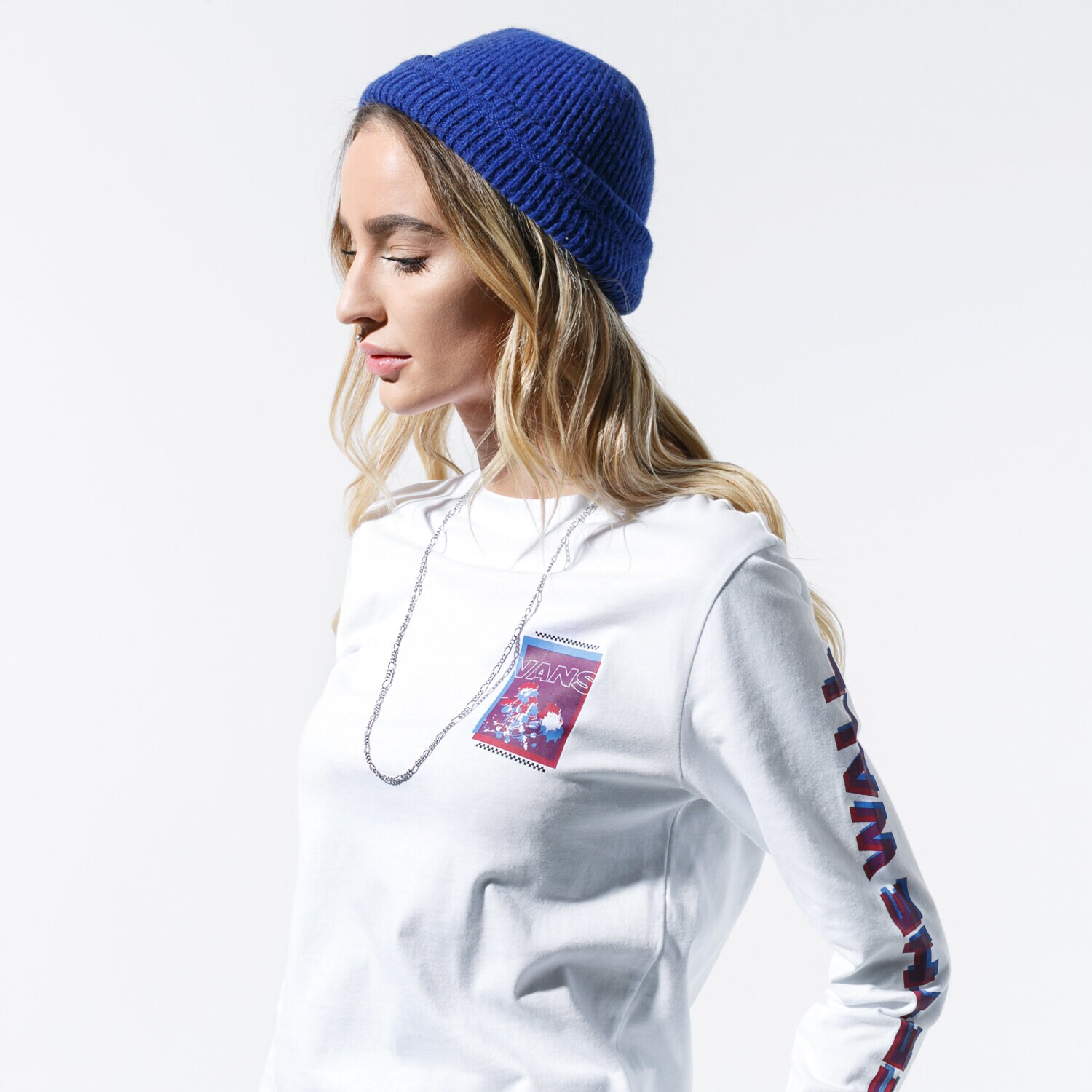 dámské tričko VANS TRIČKO DOUBLER VN0A4BE6WHT1 BÍLÁ