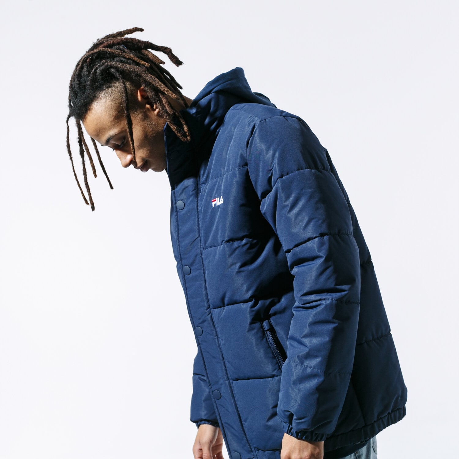 pánská zimní bunda FILA BUNDA PELLE PUFF JACKET 687241170 TMAVOMODRÁ