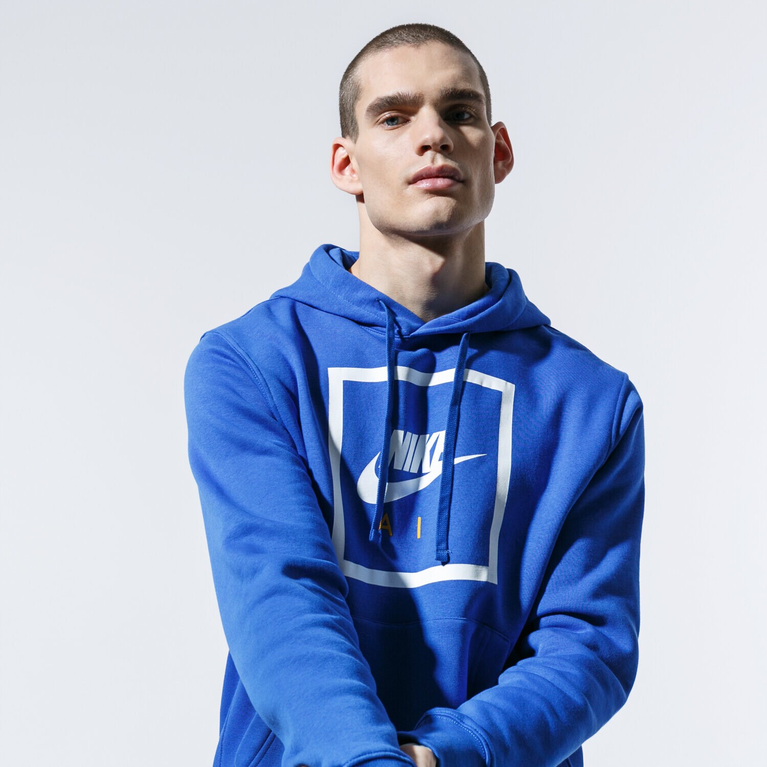 pánská mikina NIKE MIKINA S KAPUCÍ M NSW PO HOODIE NIKE AIR 5 CI1052-480 MODRÁ