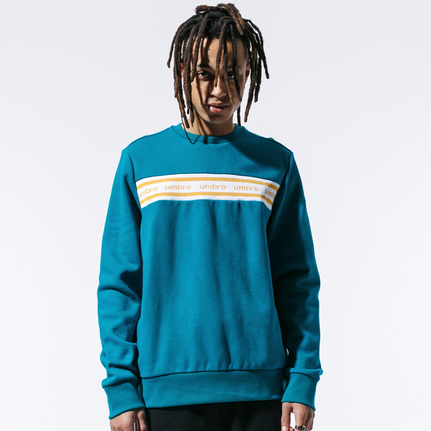 pánská mikina UMBRO MIKINA RETRO SWEATSHIRT GRN UL39BLM89002 ZELENÁ