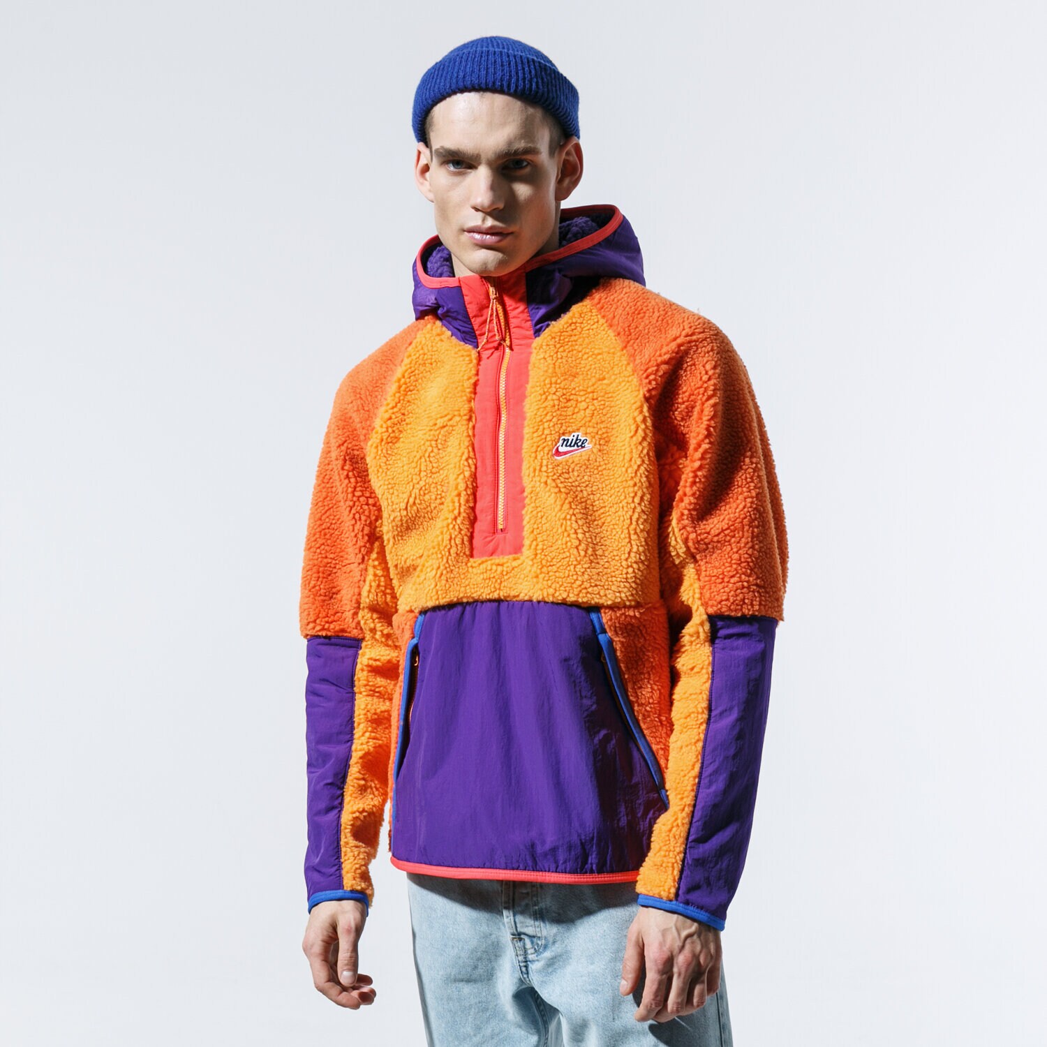 pánská mikina NIKE MIKINA M NSW HE HOODIE HZ WINTER BV3766-886 VÍCEBAREVNÁ