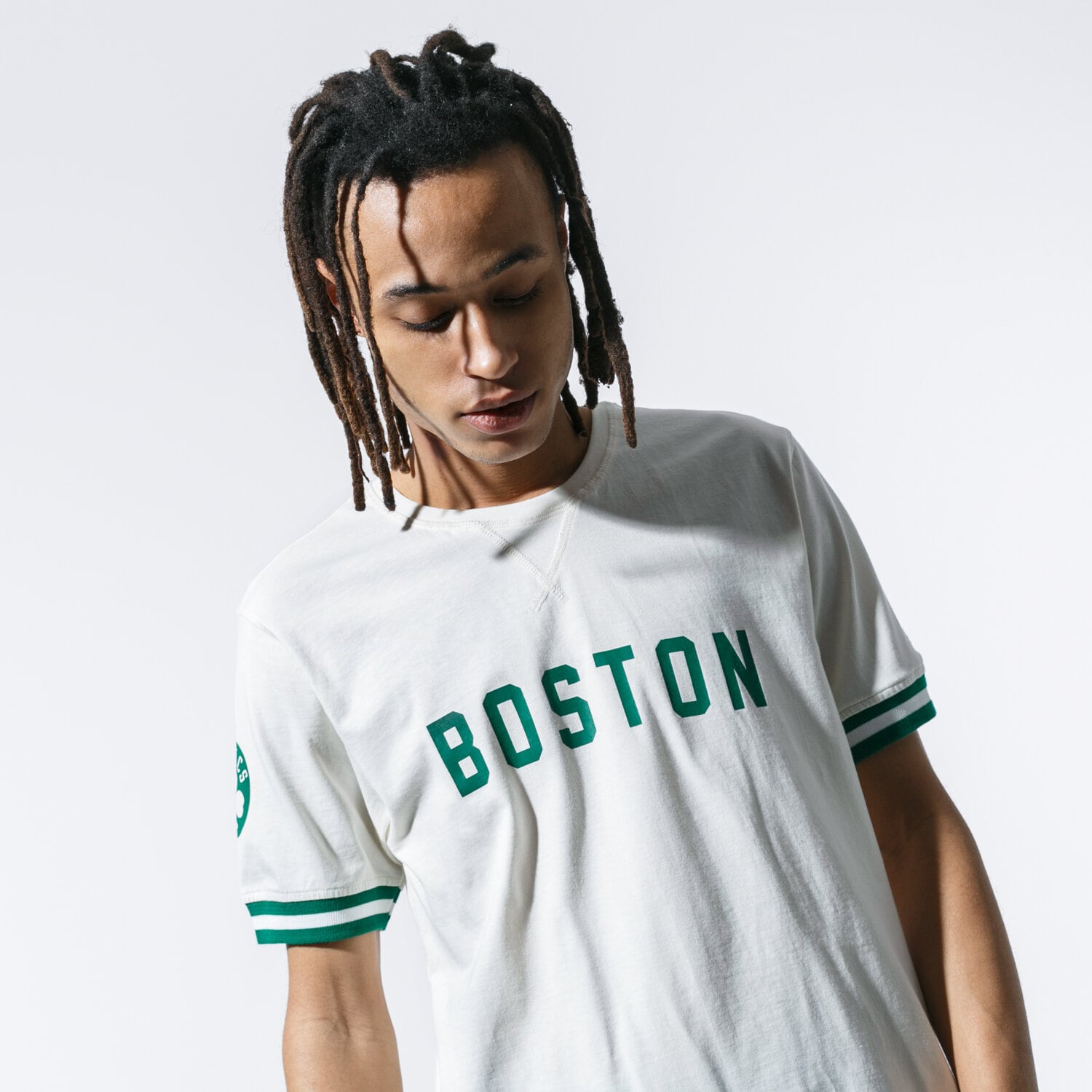 pánské tričko NEW ERA TRIČKO NBA WORDMARK TEE CELTICS BOSTON CELTICS SFP 12123885 BÉŽOVÁ