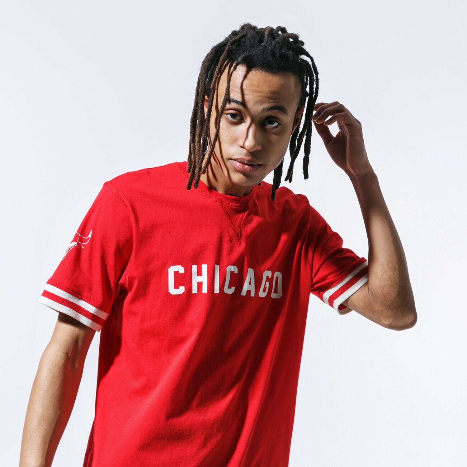 pánské tričko NEW ERA TRIČKO NBA WORDMARK TEE BULLS CHICAGO BULLS FDR 12123884 ČERVENÁ