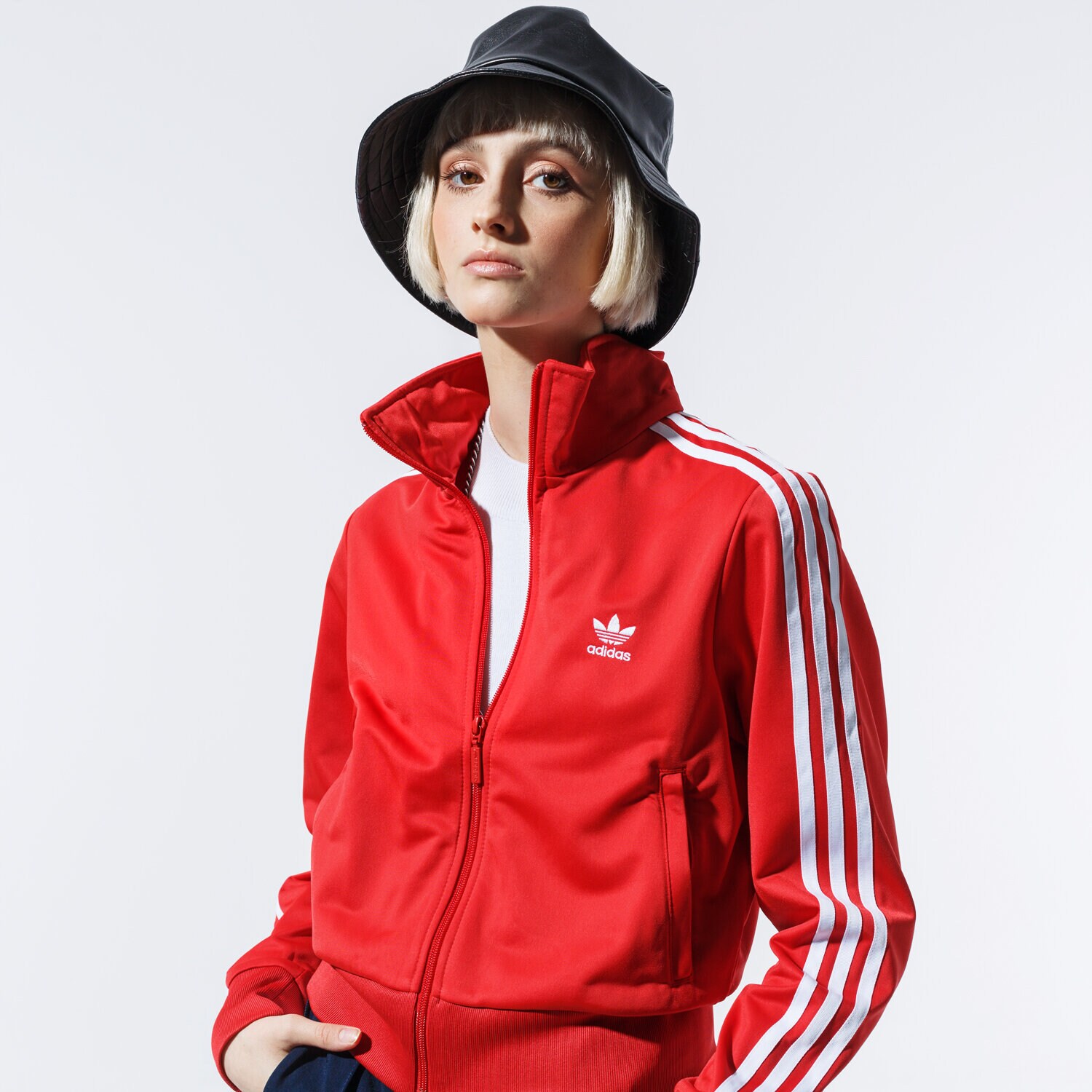 dámská mikina ADIDAS MIKINA ROZEPÍNACÍ FIREBIRD TT FM3268 ČERVENÁ