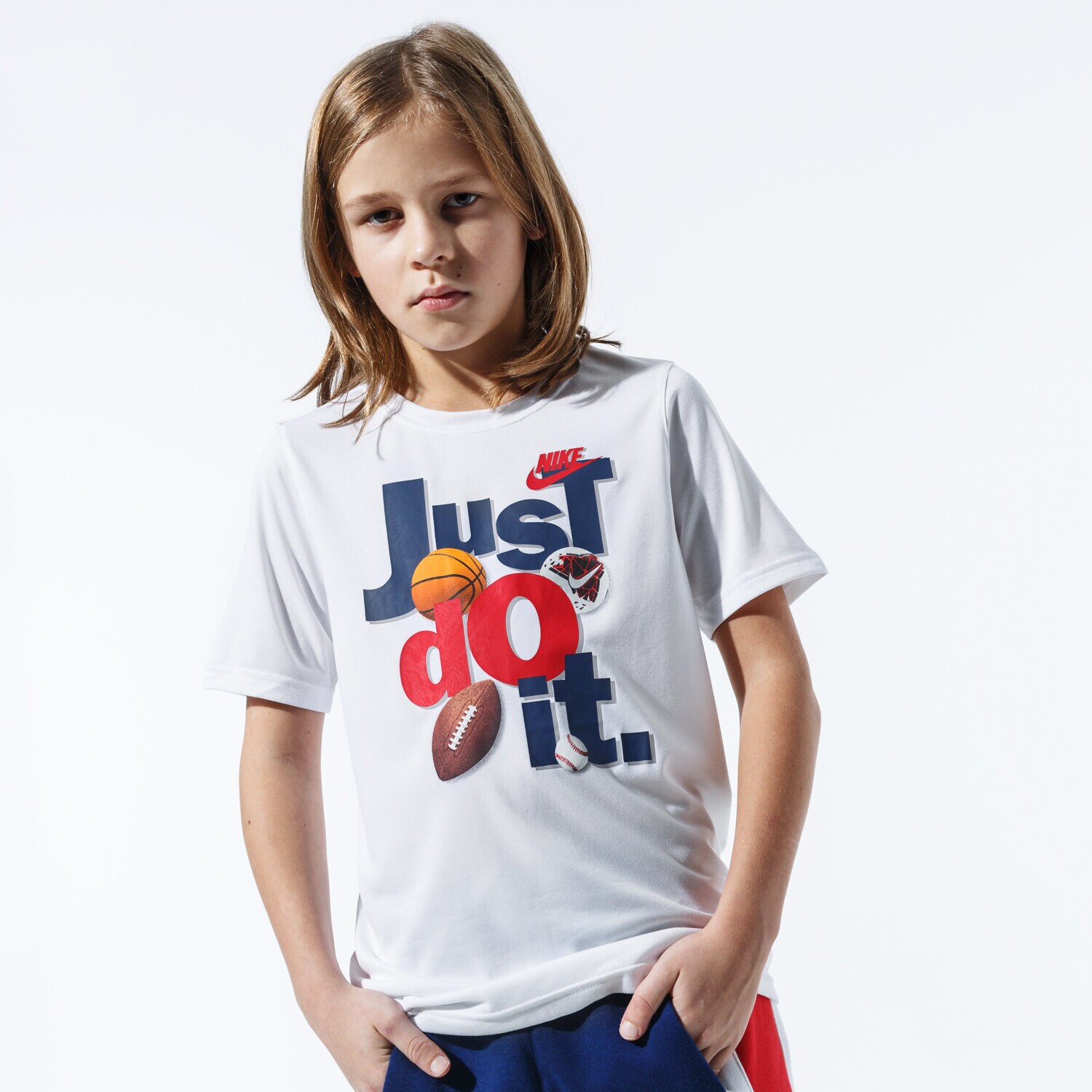 dětské tričko NIKE TRIČKO B NK DRY TEE LEG JDI SPORTS CK5763-100 BÍLÁ