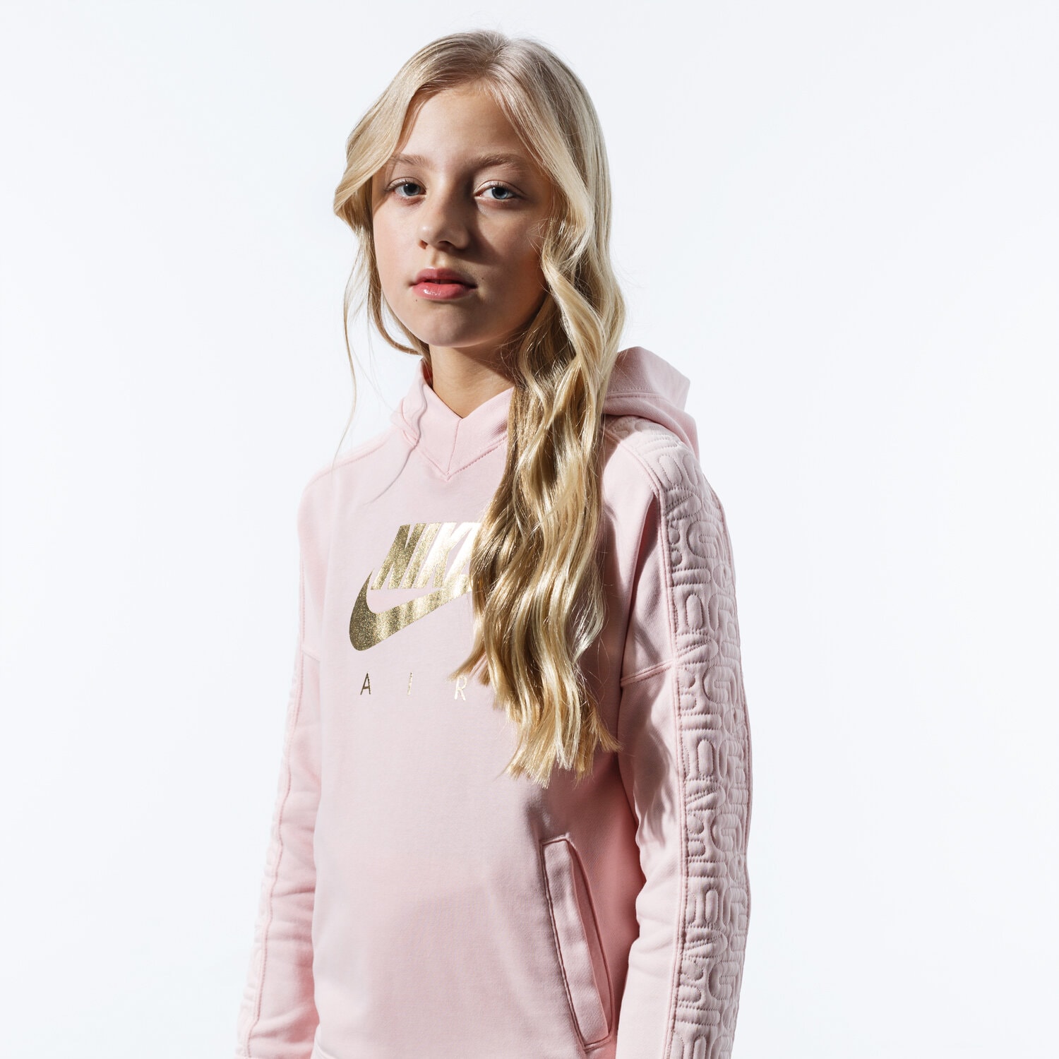 dětská mikina NIKE MIKINA G NSW NIKE AIR PO GX BV2709-682 RŮŽOVÁ