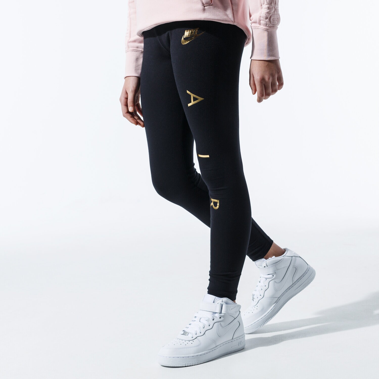 dětské kalhoty NIKE LEGGINGS G NSW TGHT FAVORITES AIR1 AQ9176-010 ČERNÁ