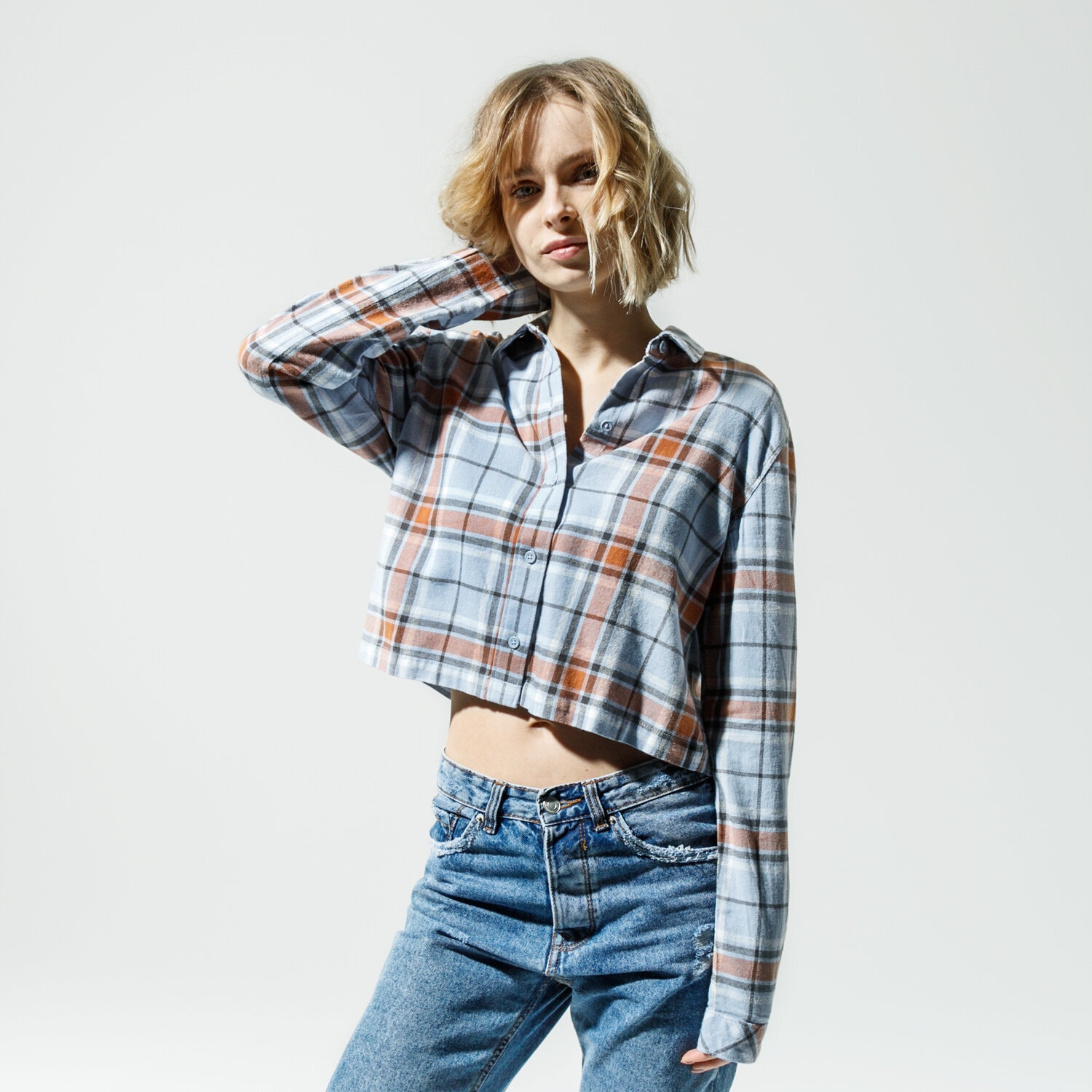 dámské tričko VANS KOŠILE WM BOX CAR II FLANNEL ZEN BLUE VN0A4CWVVBY1 VÍCEBAREVNÁ