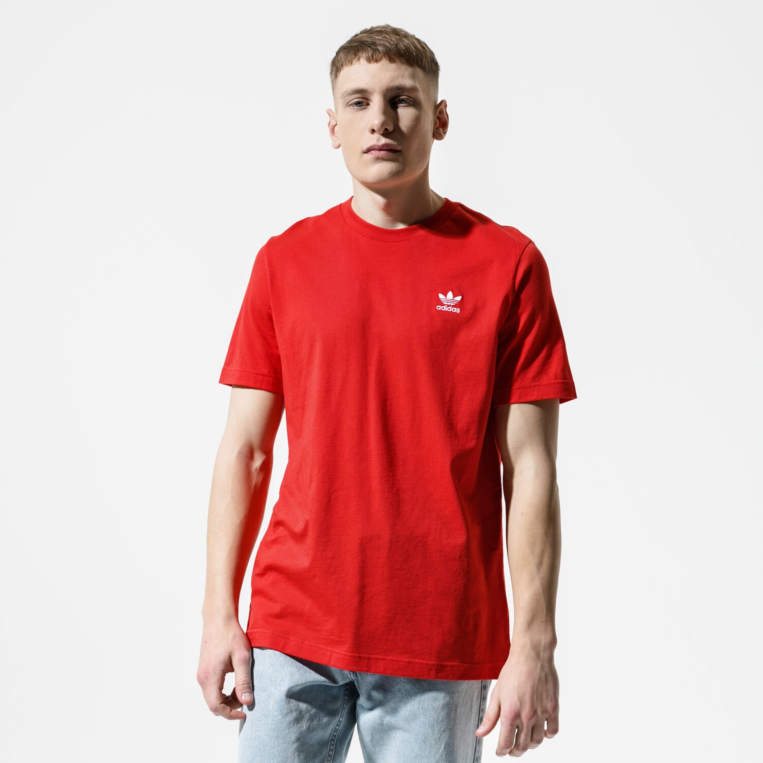 pánské tričko ADIDAS TRIČKO ESSENTIAL TEE FM9968 ČERVENÁ