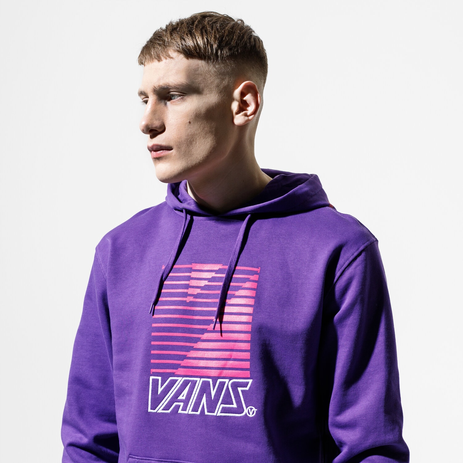 pánská mikina VANS MIKINA S KAPUCÍ MN RETRO SPORT PO HELIOTROPE VN0A49SQ30X1 FIALOVÁ