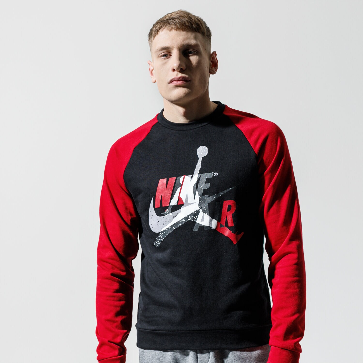 pánská mikina JORDAN MIKINA M J JUMPMAN CLSCS FLC CREW CK2848-010 ČERNÁ