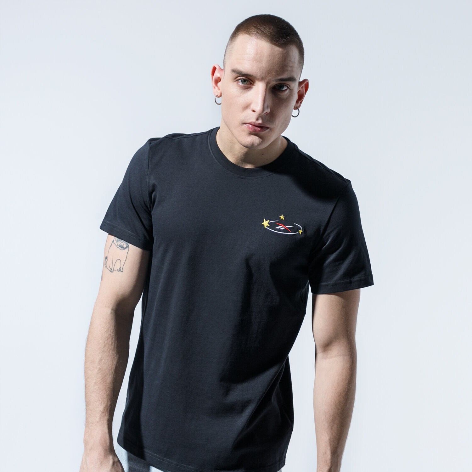 pánské tričko REEBOK TRIČKO TJ TEE 1 GJ0470 ČERNÁ