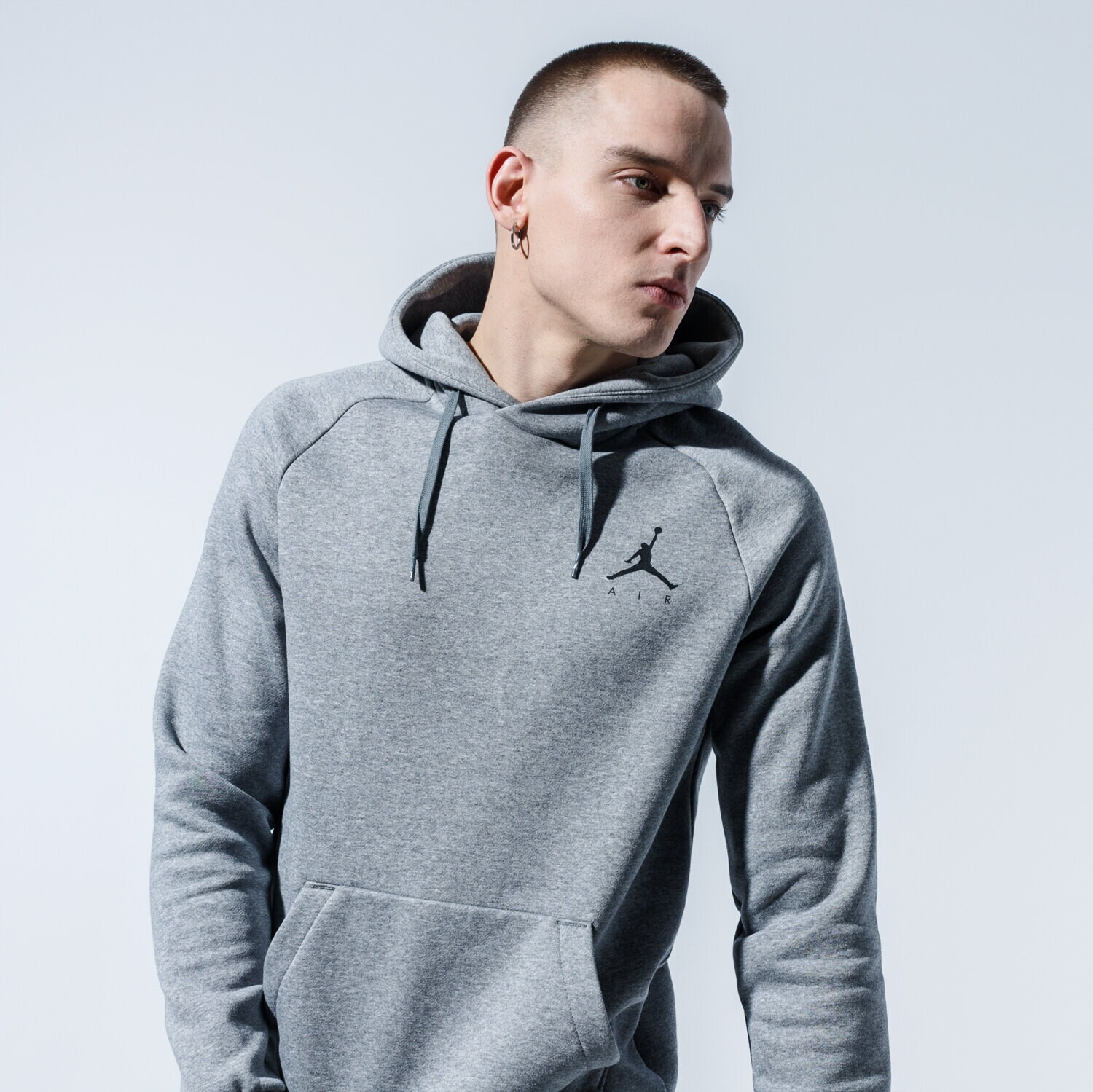 pánská mikina JORDAN MIKINA S KAPUCÍ JUMPMAN 940108-092 ŠEDÁ