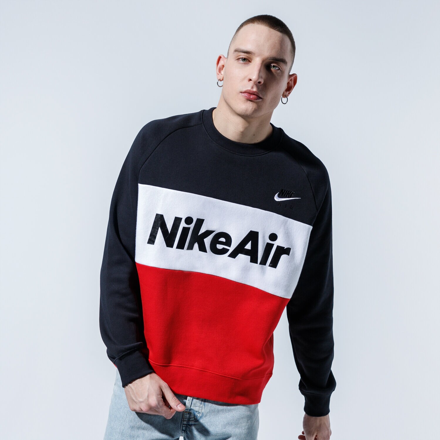 pánská mikina NIKE MIKINA AIR CJ4827-011 ČERNÁ