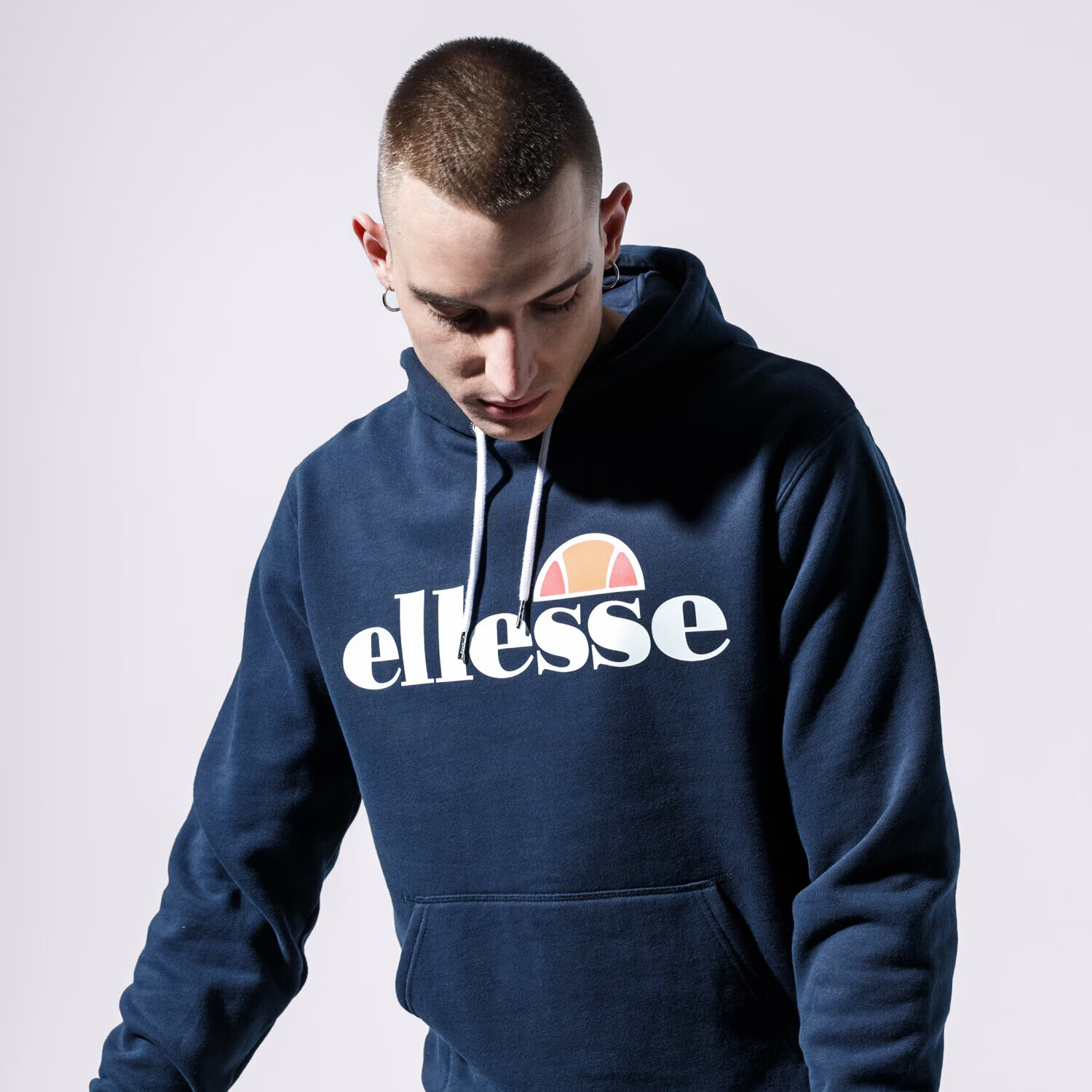 pánská mikina ELLESSE MIKINA S KAPUCÍ SL GOTTERO NAVY SHC07407429 TMAVOMODRÁ