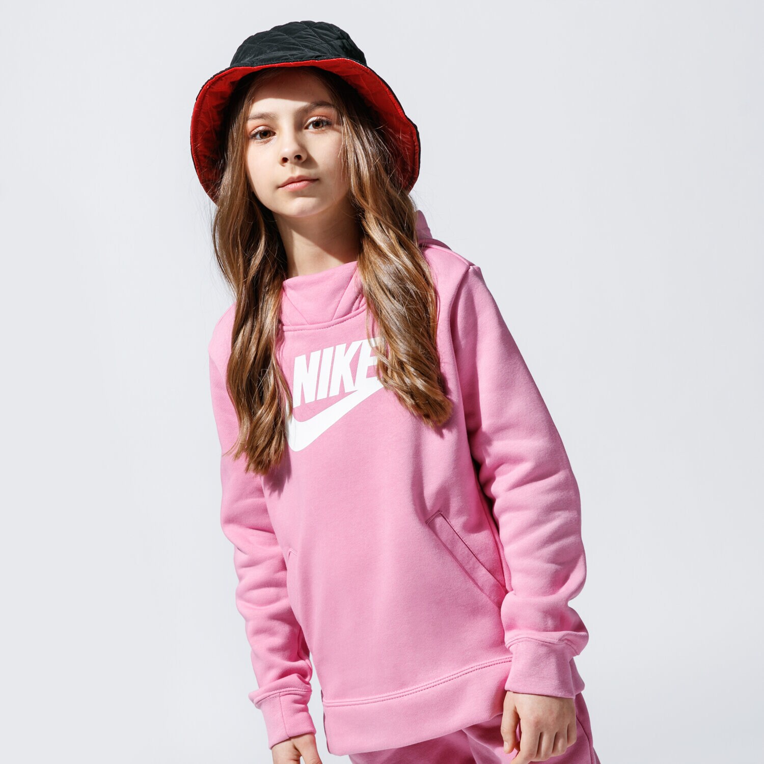 dětská mikina NIKE MIKINA S KAPUCÍ SPORTSWEAR BV2717-693 RŮŽOVÁ