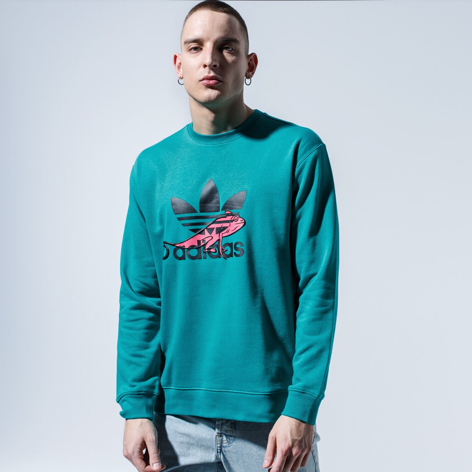 pánská mikina ADIDAS MIKINA SWEATSHIRT FM3702 ZELENÁ