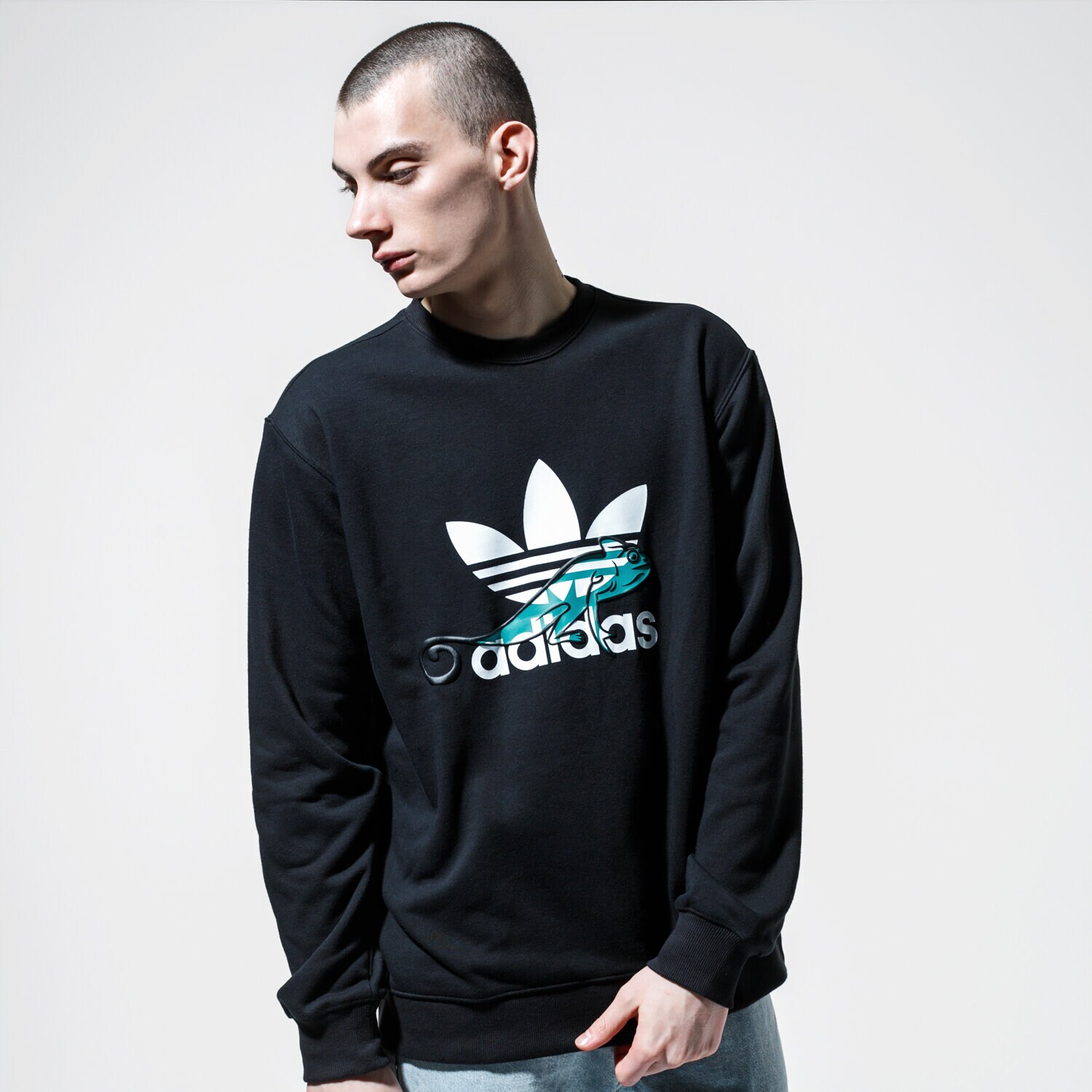 pánská mikina ADIDAS MIKINA SWEATSHIRT FM3701 ČERNÁ