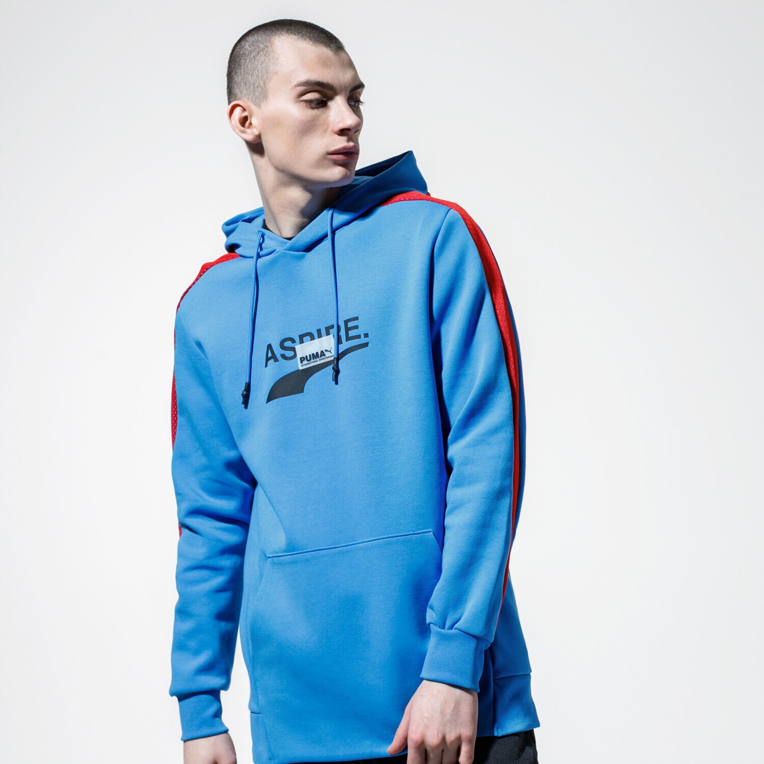 pánská mikina PUMA MIKINA S KAPUCÍ AVENIR HOODY 59645941 MODRÁ