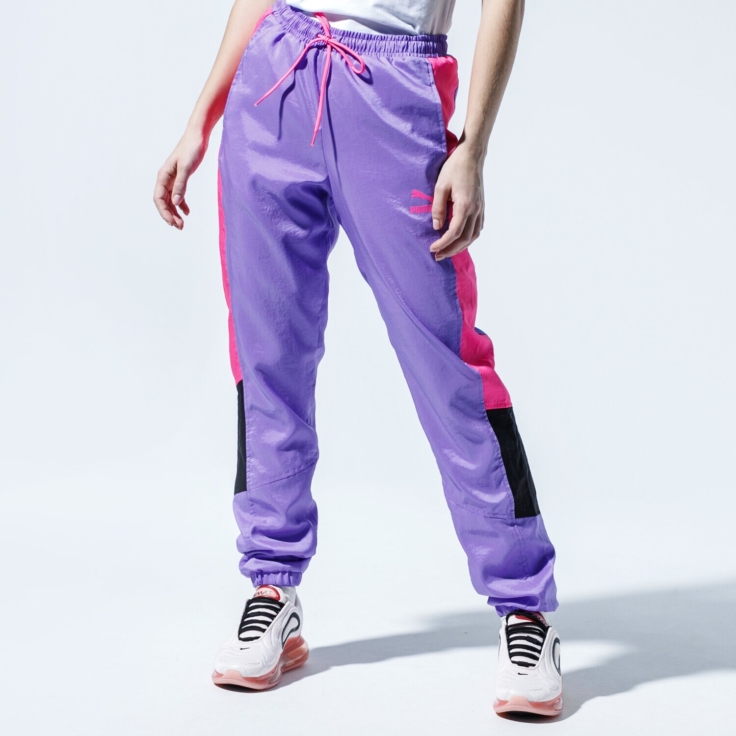 dámské kalhoty PUMA KALHOTY  TFS OG RETRO PANTS 59855412 FIALOVÁ