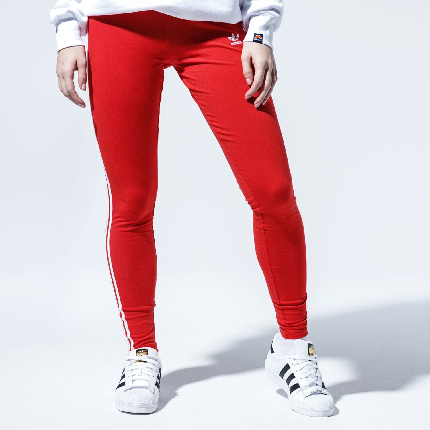 dámské kalhoty ADIDAS LEGGINGS 3 STR TIGHT FM3283 ČERVENÁ
