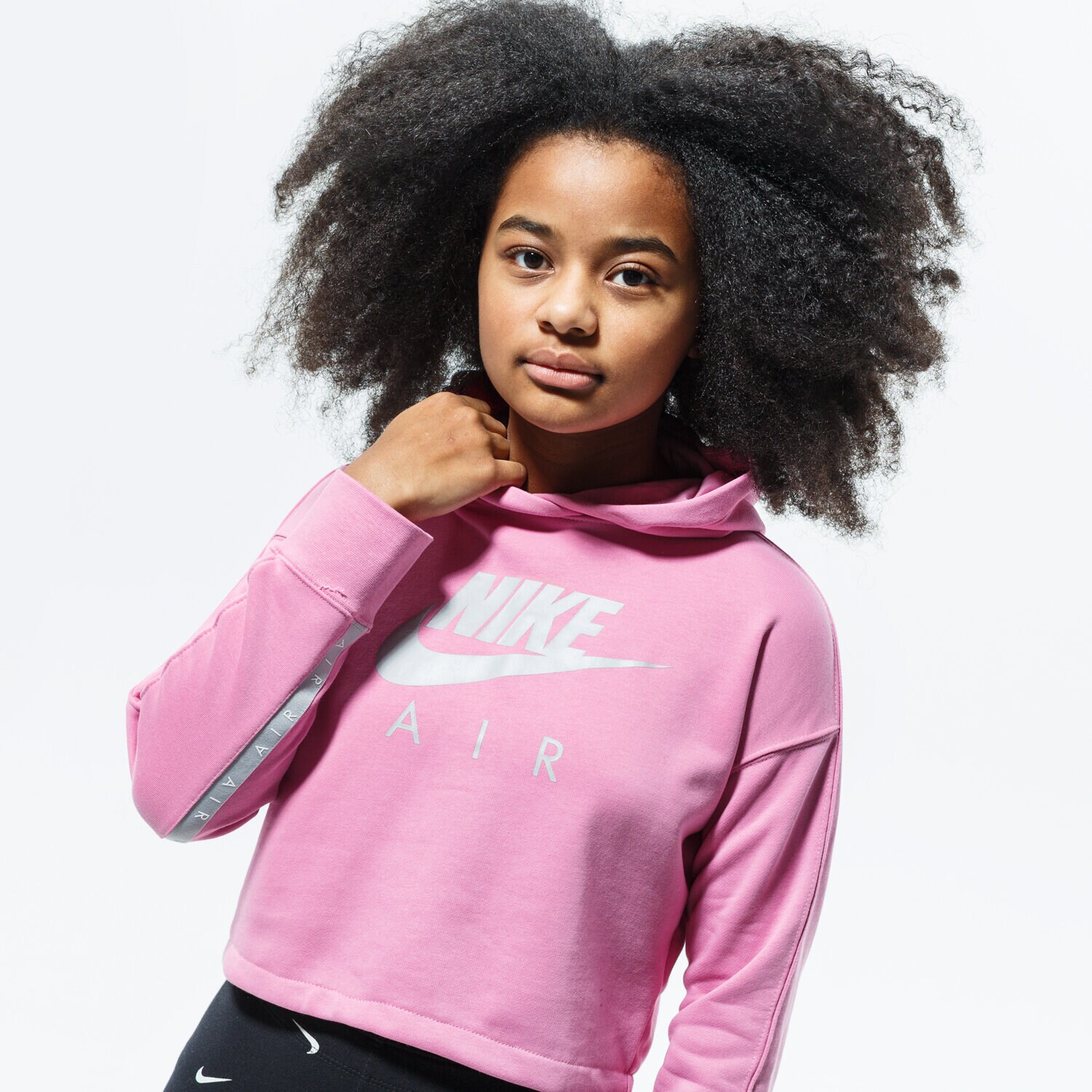 dětská mikina NIKE MIKINA S KAPUCÍ AIR CJ7413-693 RŮŽOVÁ